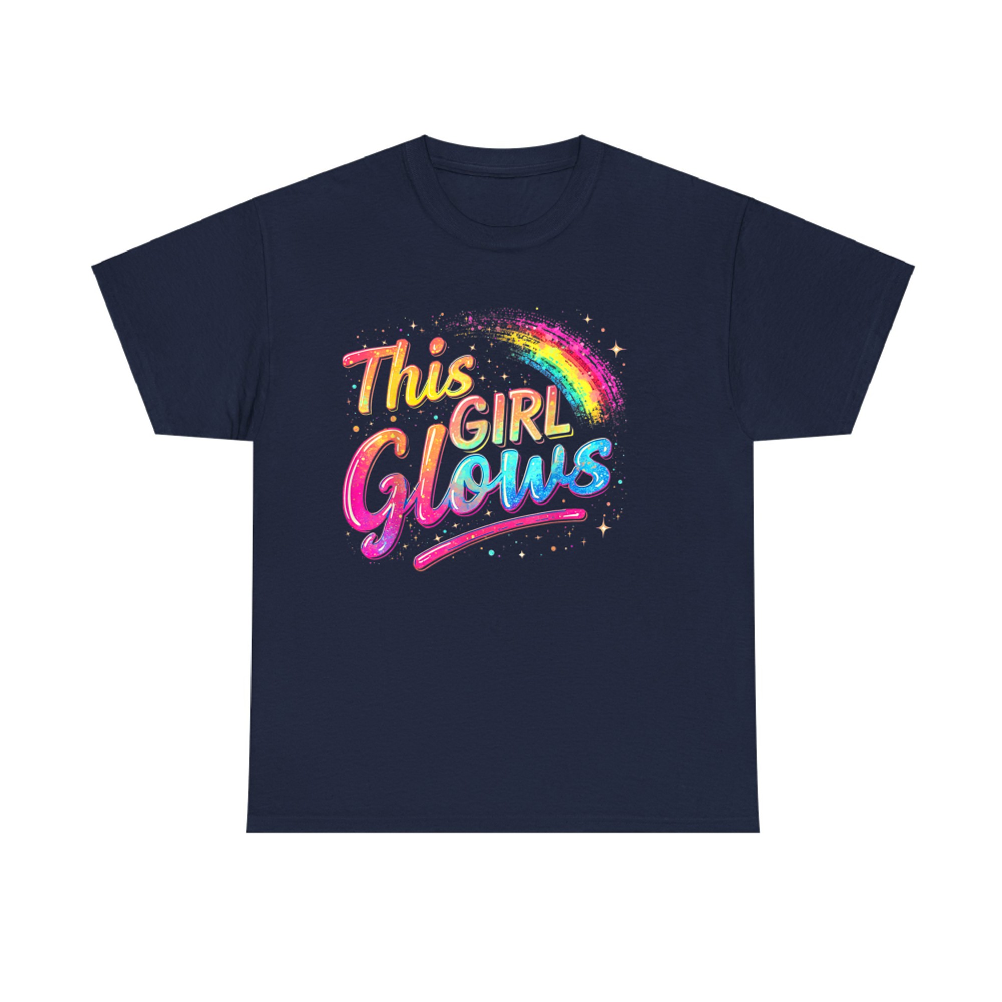 This Girl Glows Tie Dye Bright Colors 80s And 90s  T-Shirt
