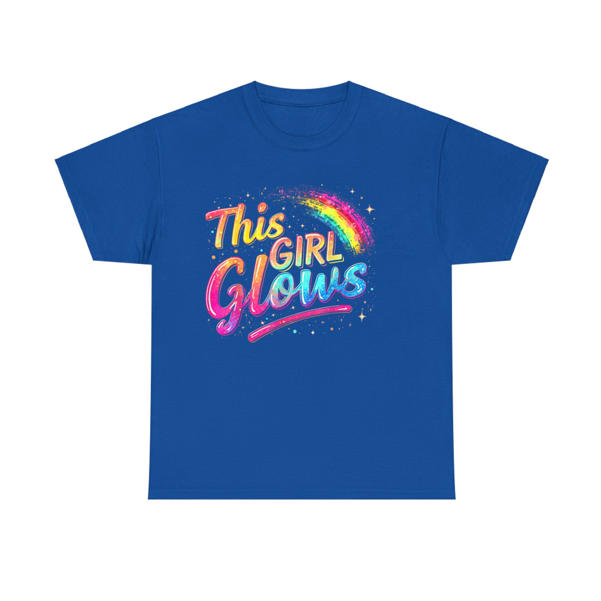 This Girl Glows Tie Dye Bright Colors 80s And 90s  T-Shirt