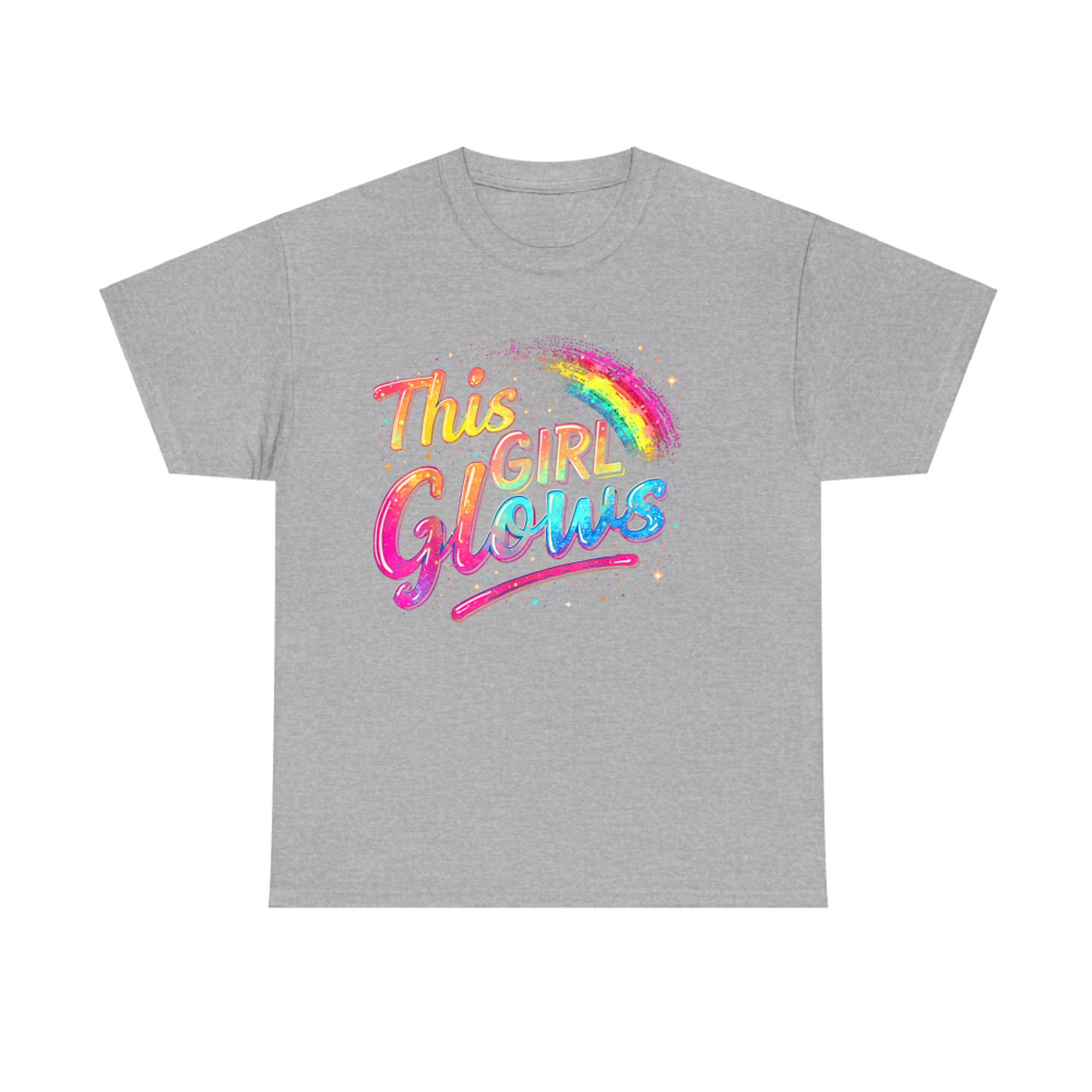 This Girl Glows Tie Dye Bright Colors 80s And 90s  T-Shirt