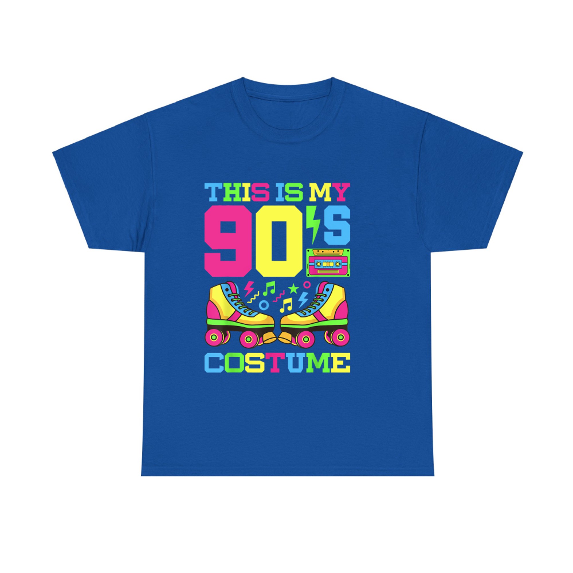 This Is My 90s Costume Funny Neon Retro Roller Skates 1990s Party  T-Shirt