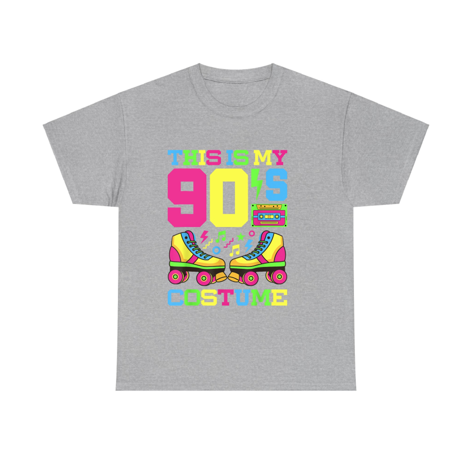 This Is My 90s Costume Funny Neon Retro Roller Skates 1990s Party  T-Shirt