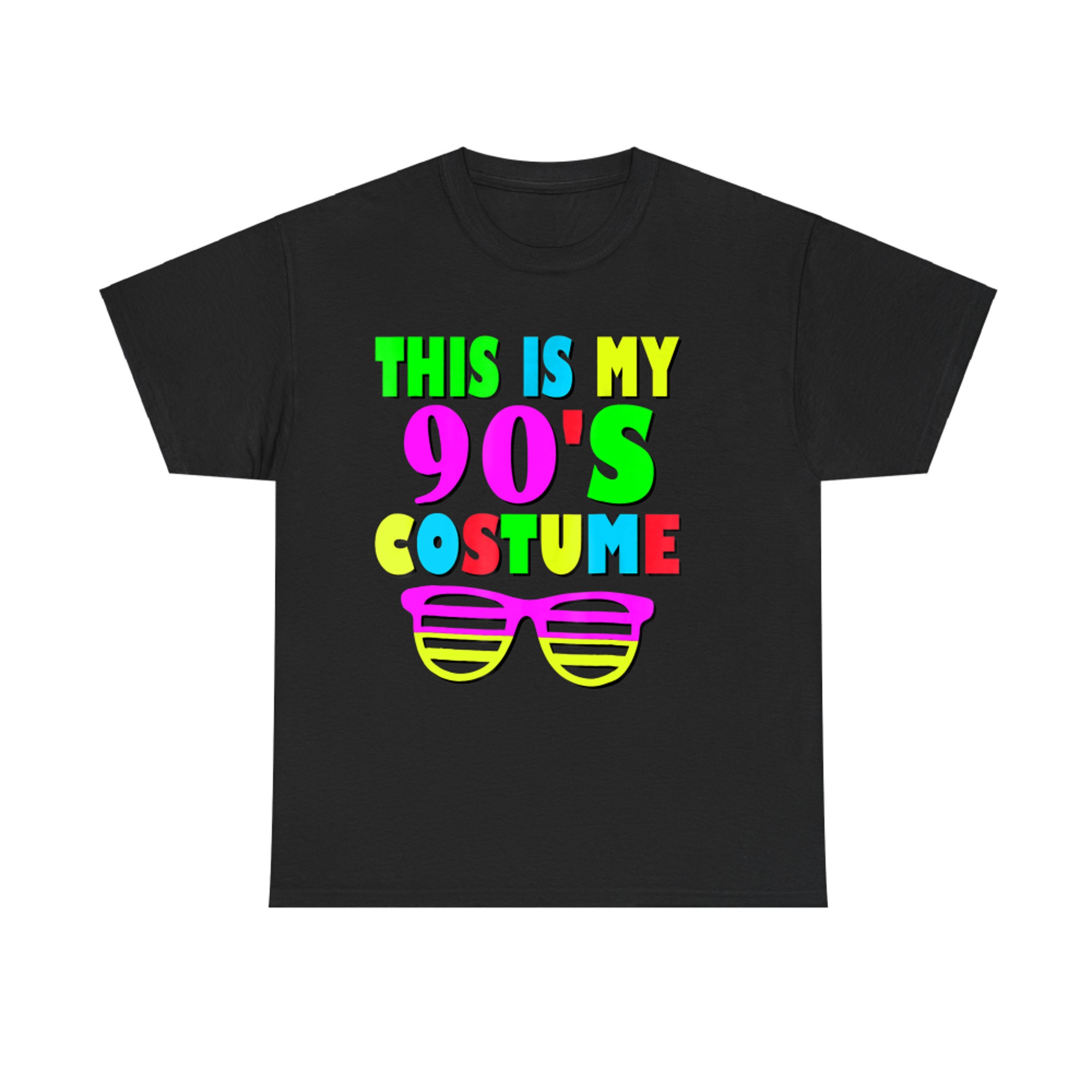 This Is My 90's Costume Funny Retro 80s 90s Party Neon T-Shirt