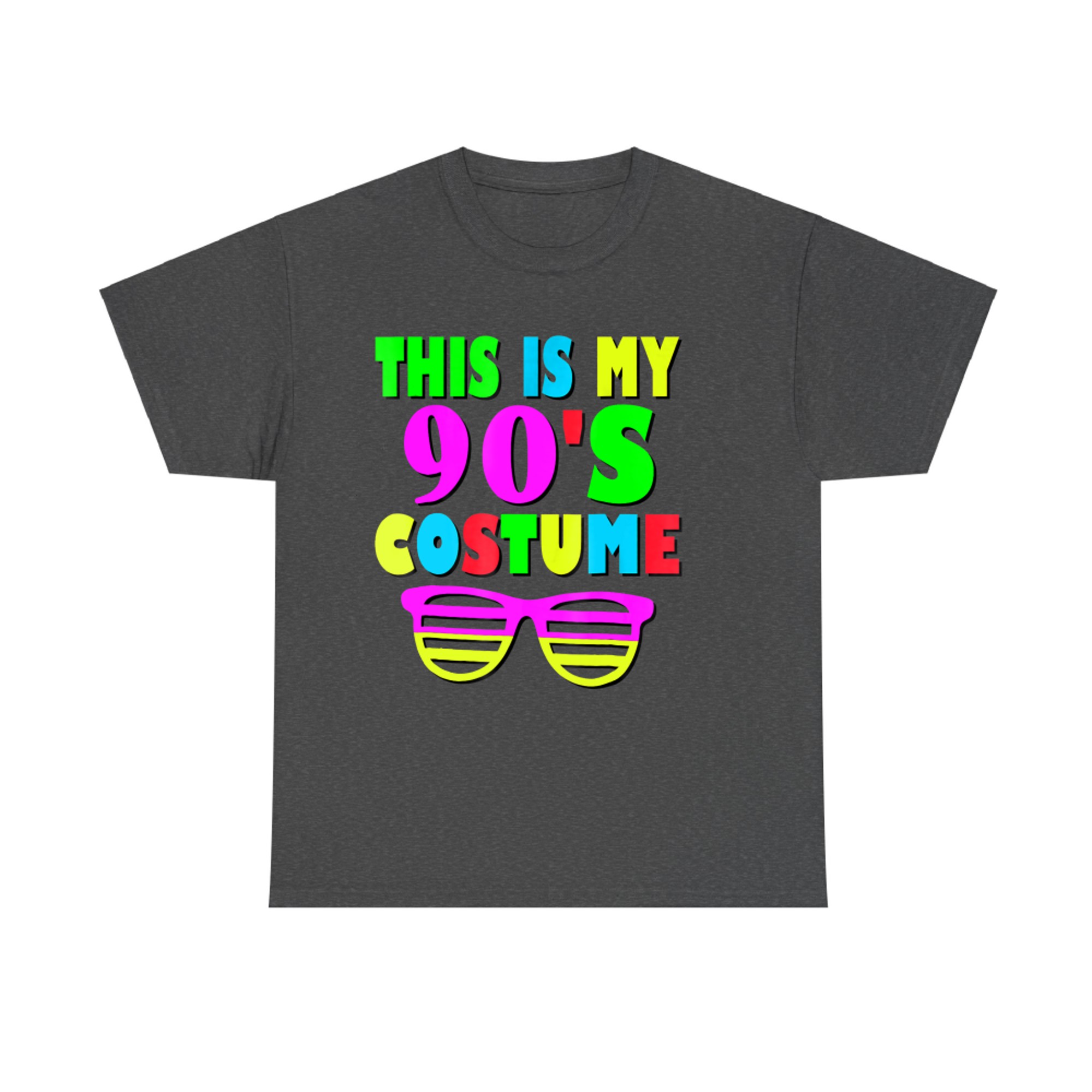 This Is My 90's Costume Funny Retro 80s 90s Party Neon T-Shirt