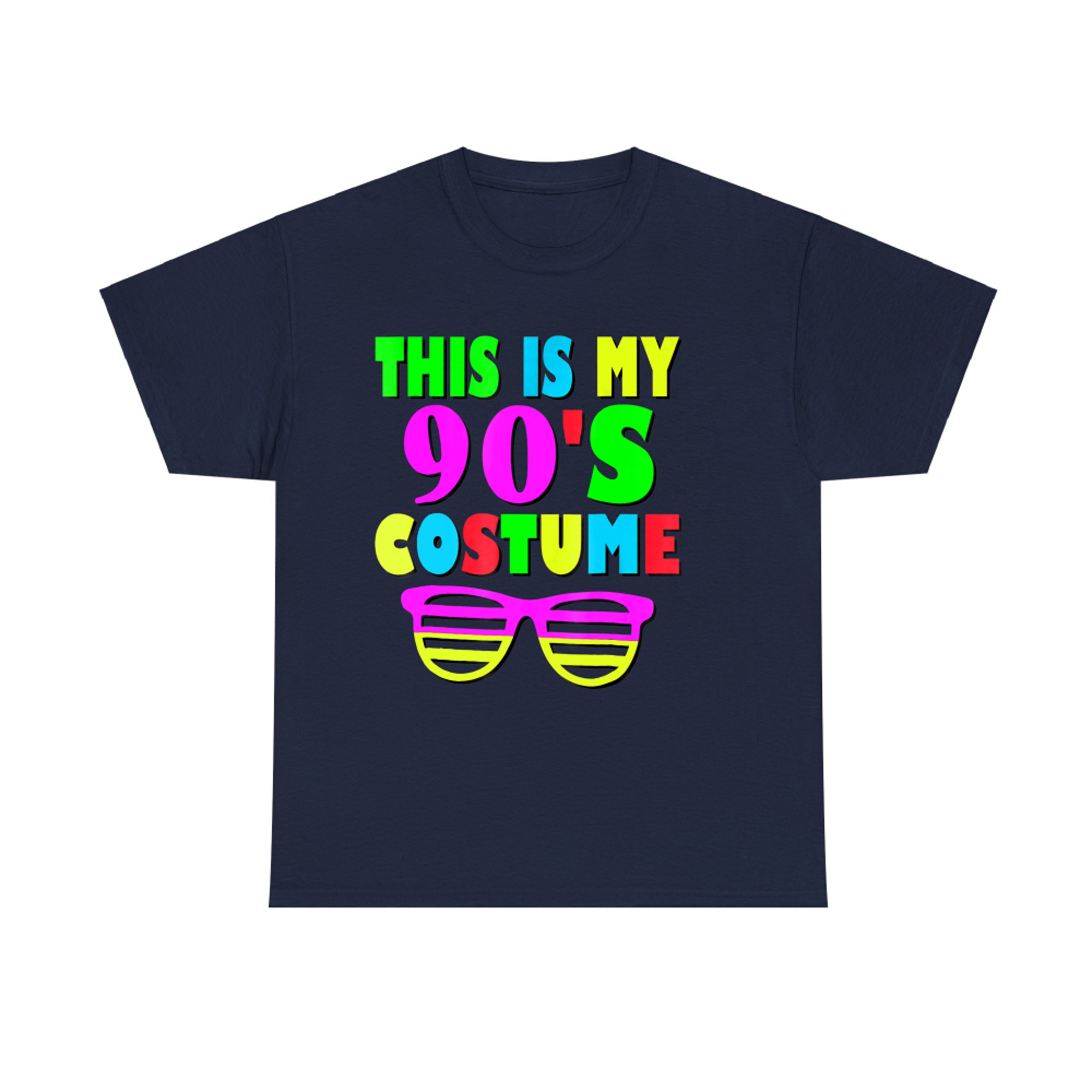 This Is My 90's Costume Funny Retro 80s 90s Party Neon T-Shirt