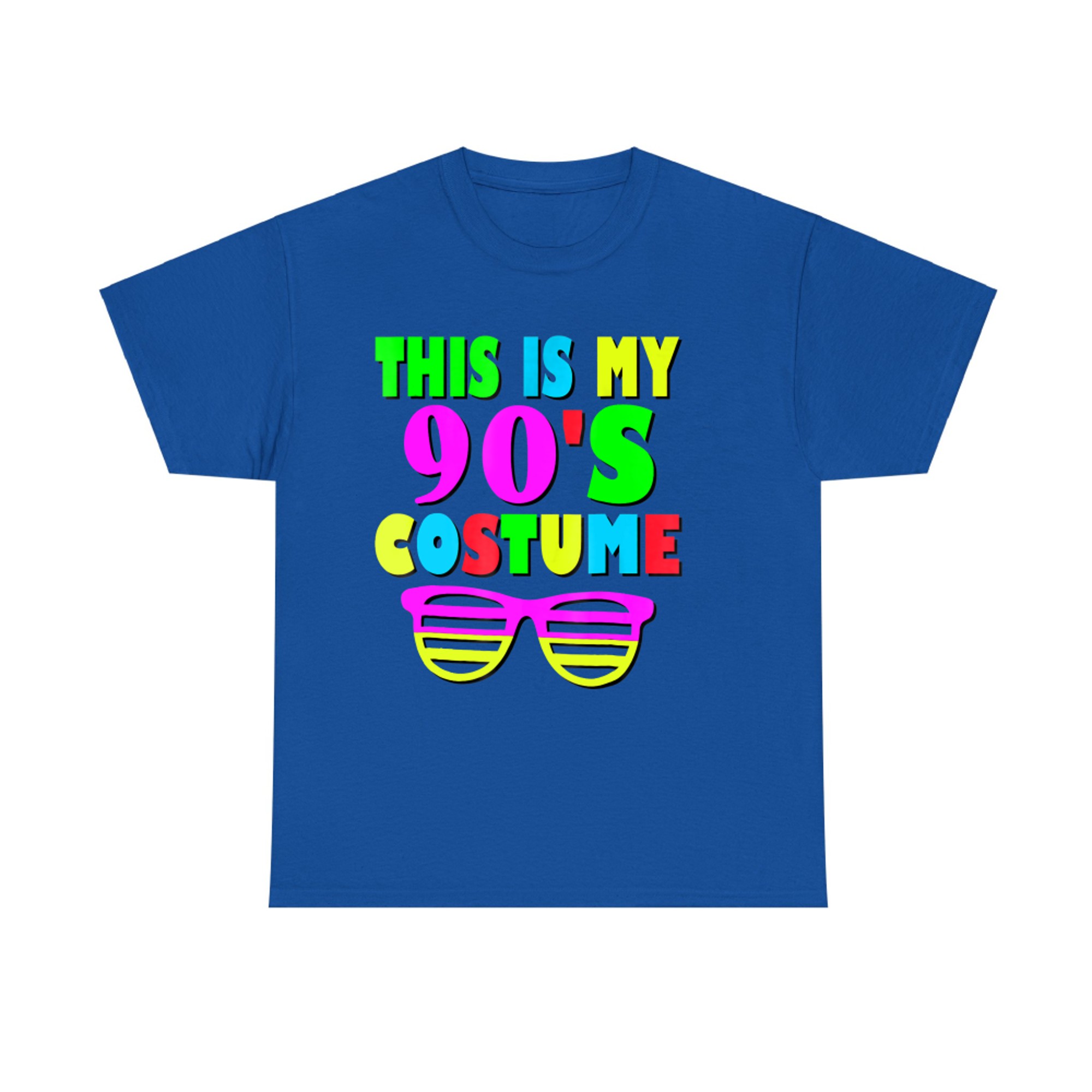 This Is My 90's Costume Funny Retro 80s 90s Party Neon T-Shirt