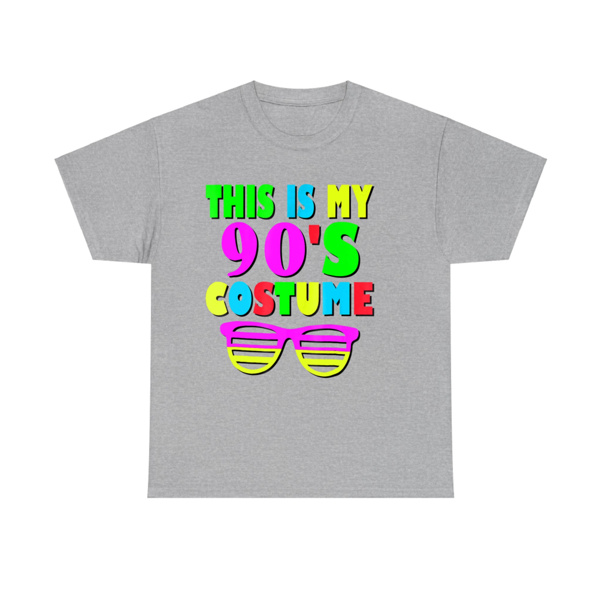 This Is My 90's Costume Funny Retro 80s 90s Party Neon T-Shirt