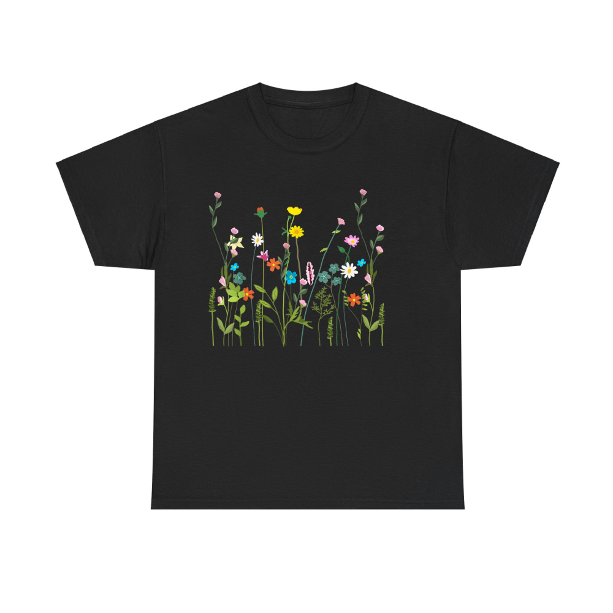 Vintage Floral Art Wildflower Bouquet T-Shirt