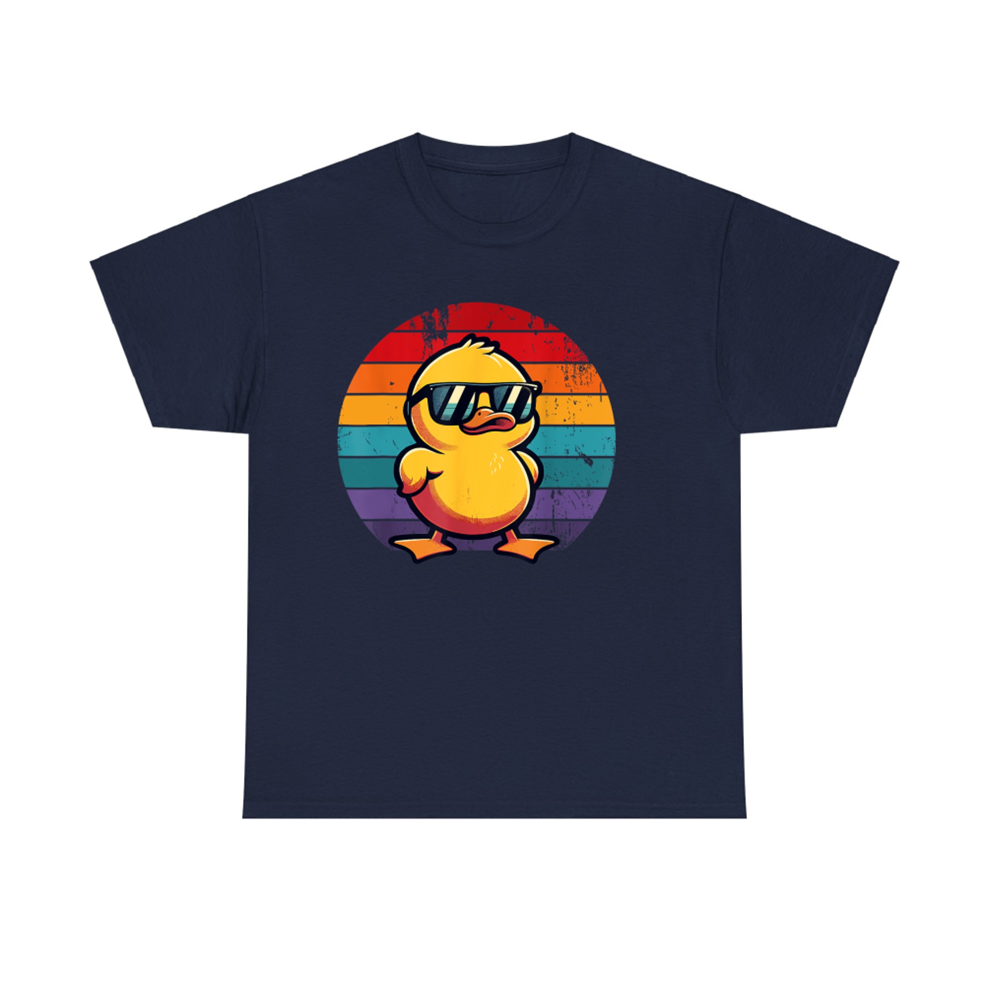 Yellow Duck Cool Retro In Sunglasses 70s 80s 90s Funny Duck T-Shirt