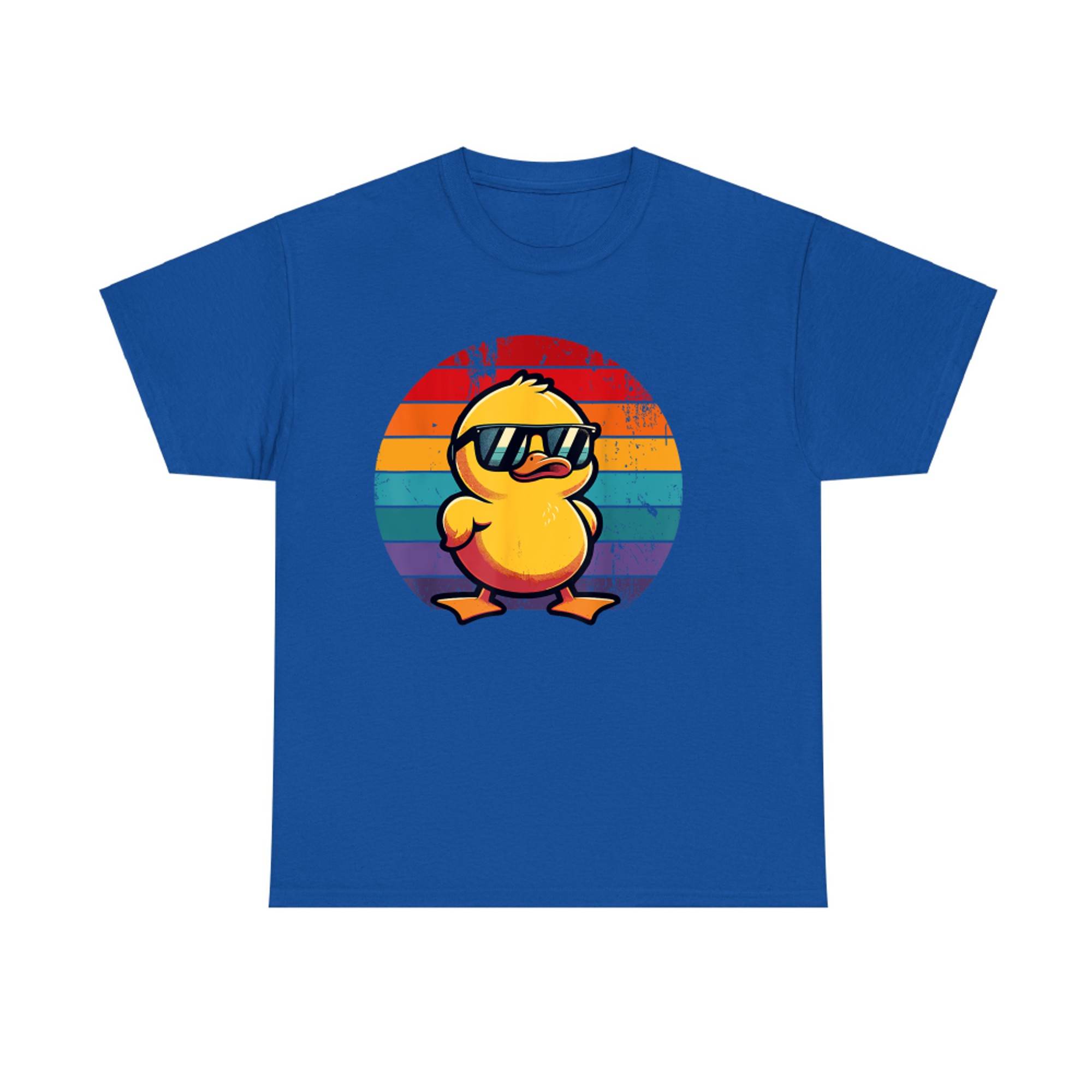 Yellow Duck Cool Retro In Sunglasses 70s 80s 90s Funny Duck T-Shirt