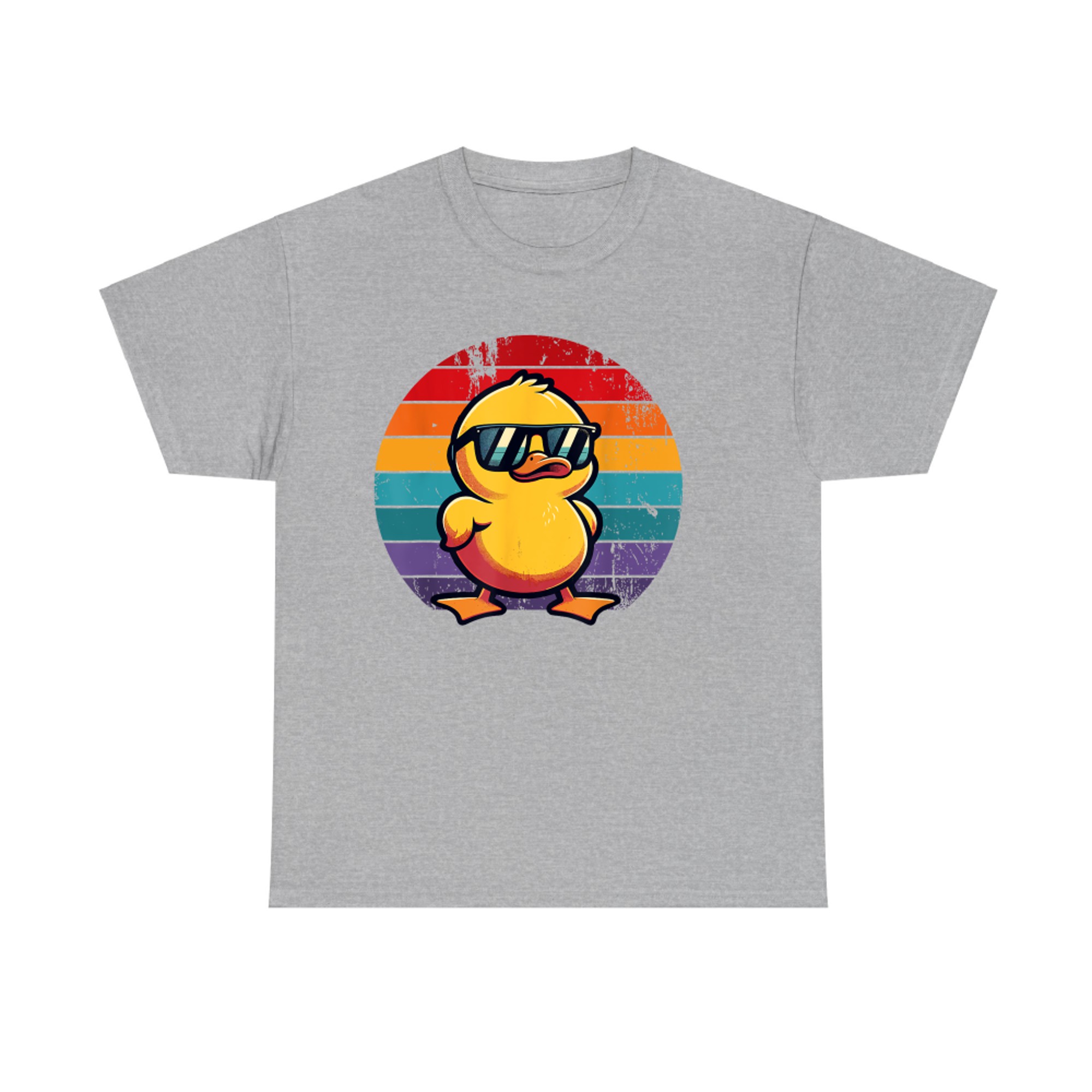 Yellow Duck Cool Retro In Sunglasses 70s 80s 90s Funny Duck T-Shirt