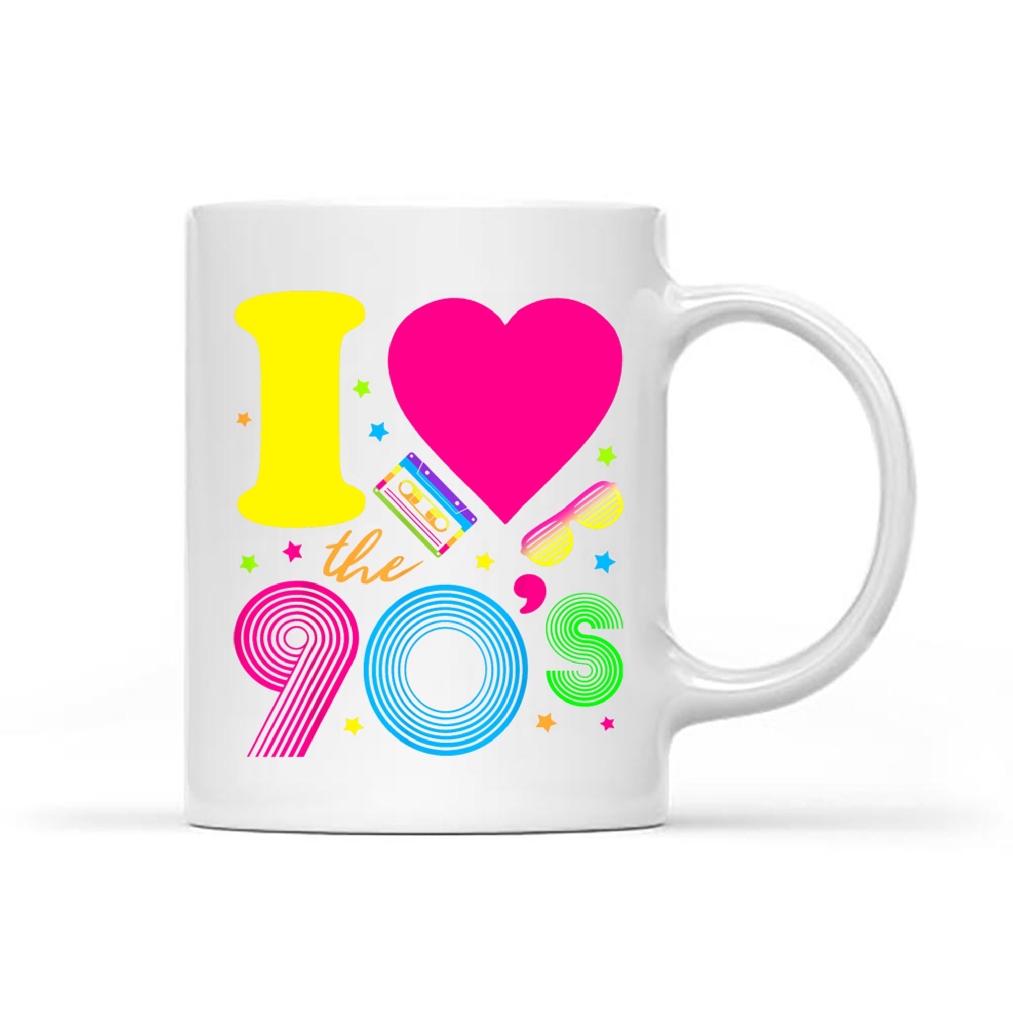1990's I Love 90's I Heart the Nineties Mug