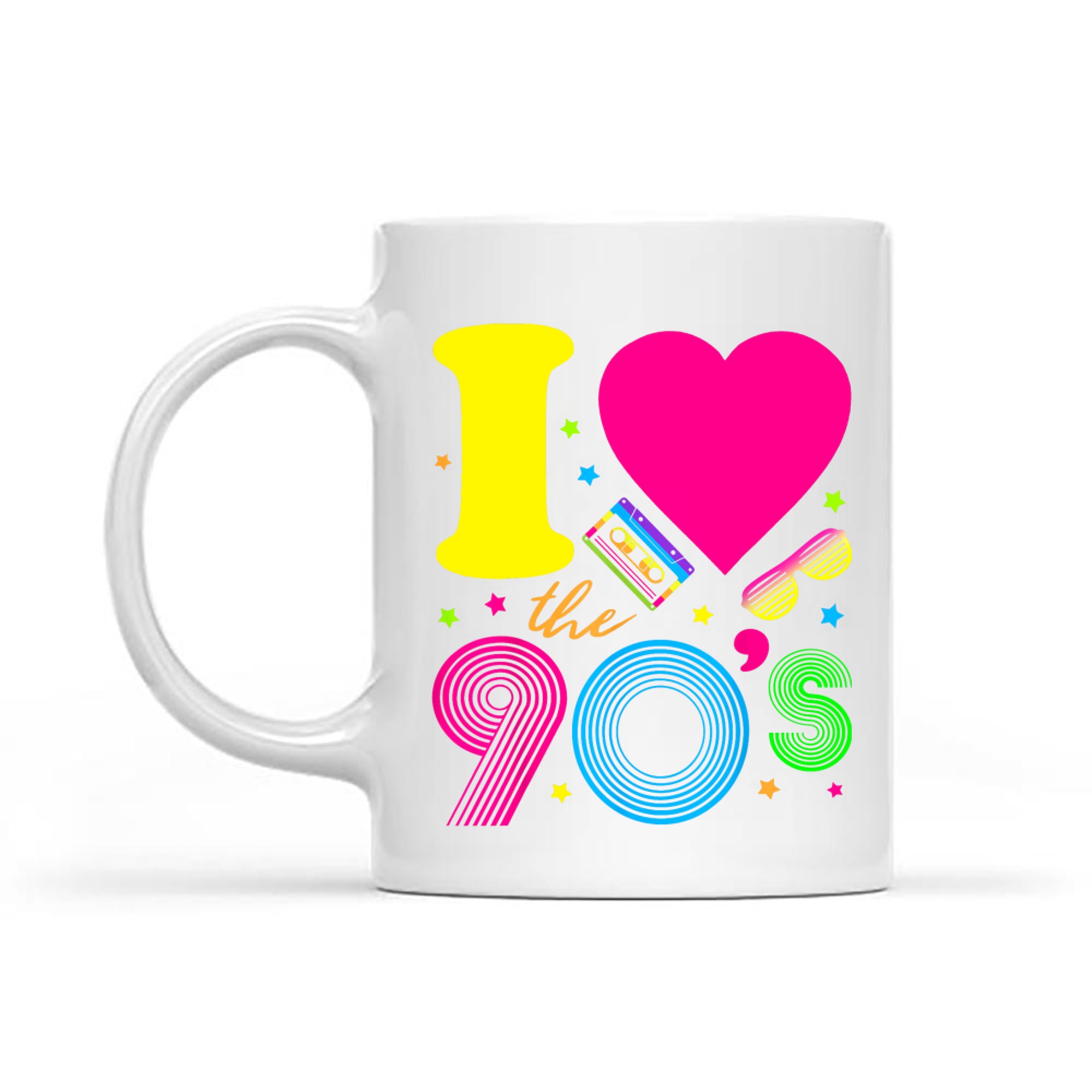 1990's I Love 90's I Heart the Nineties Mug