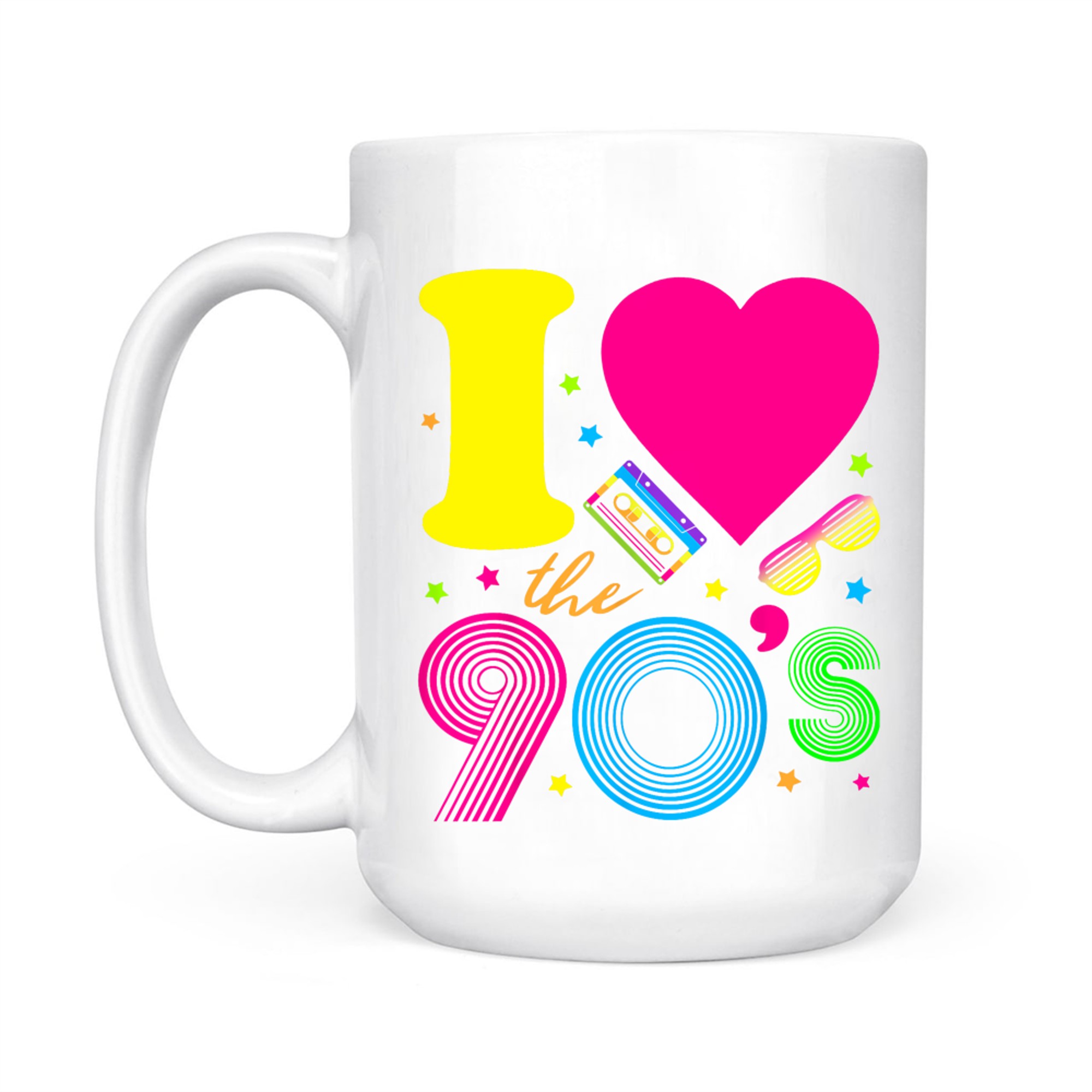 1990's I Love 90's I Heart the Nineties Mug