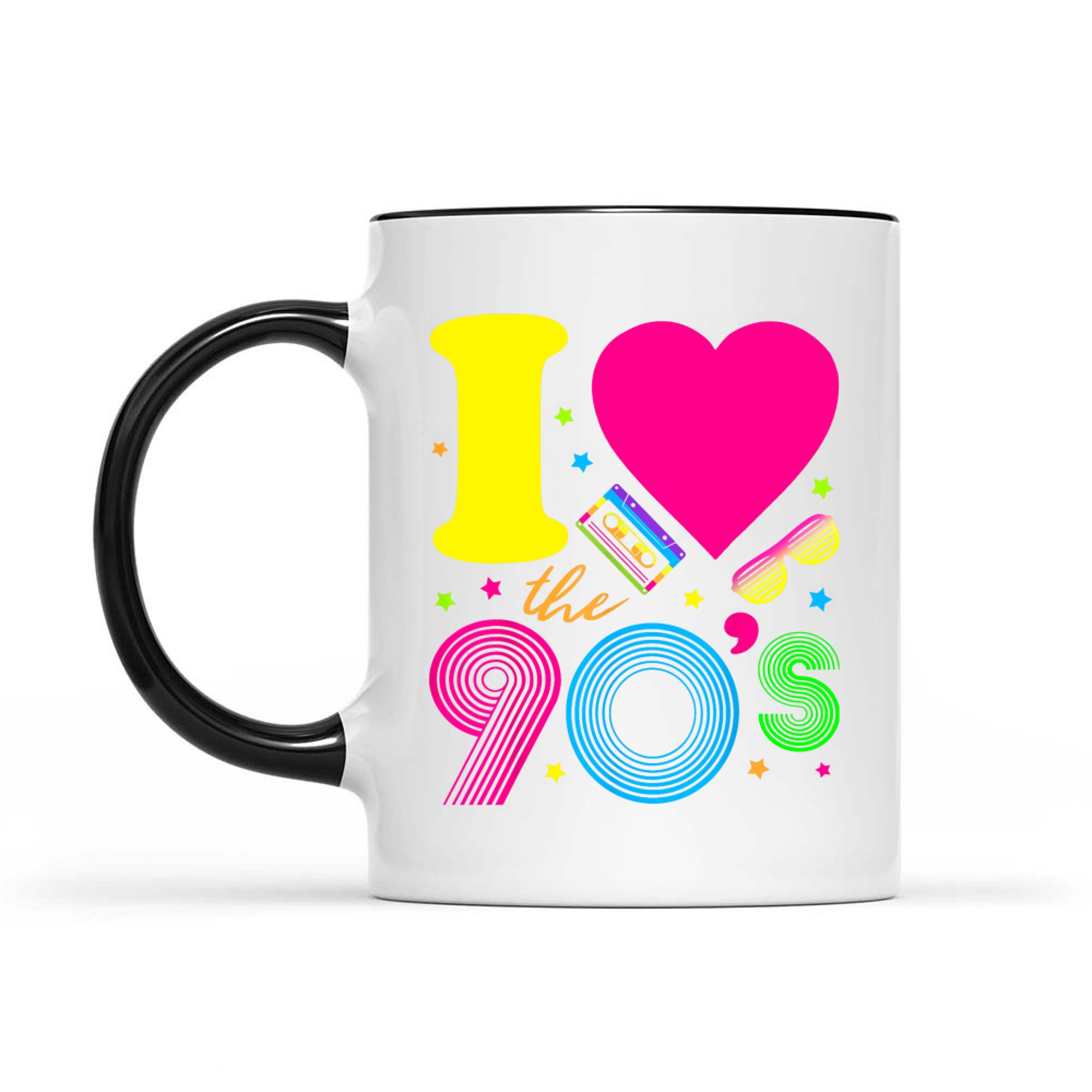 1990's I Love 90's I Heart the Nineties Mug