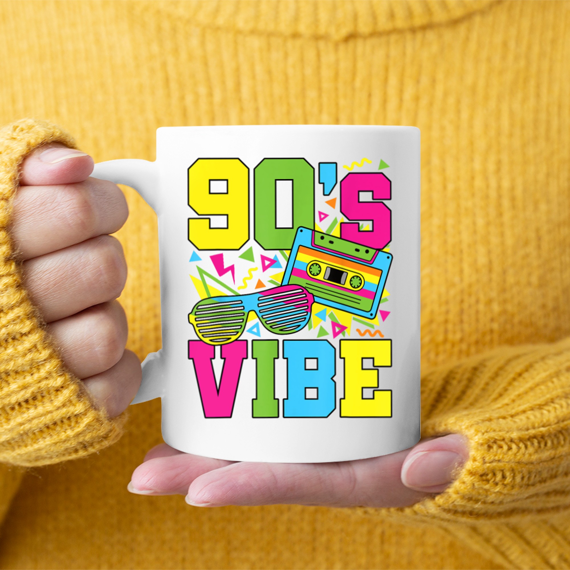 90's Vibes Retro 1990s 90s Style Party Mug