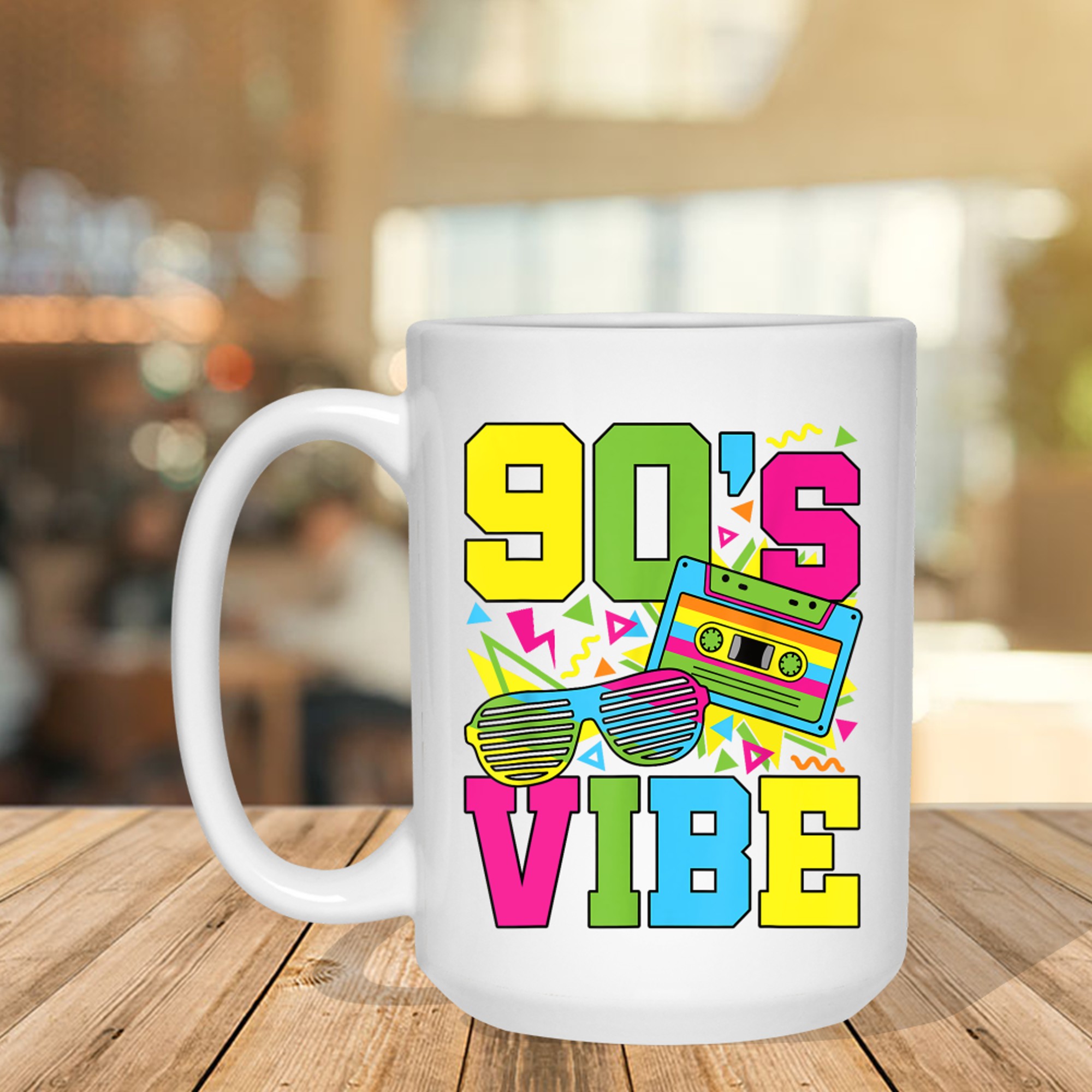 90's Vibes Retro 1990s 90s Style Party Mug