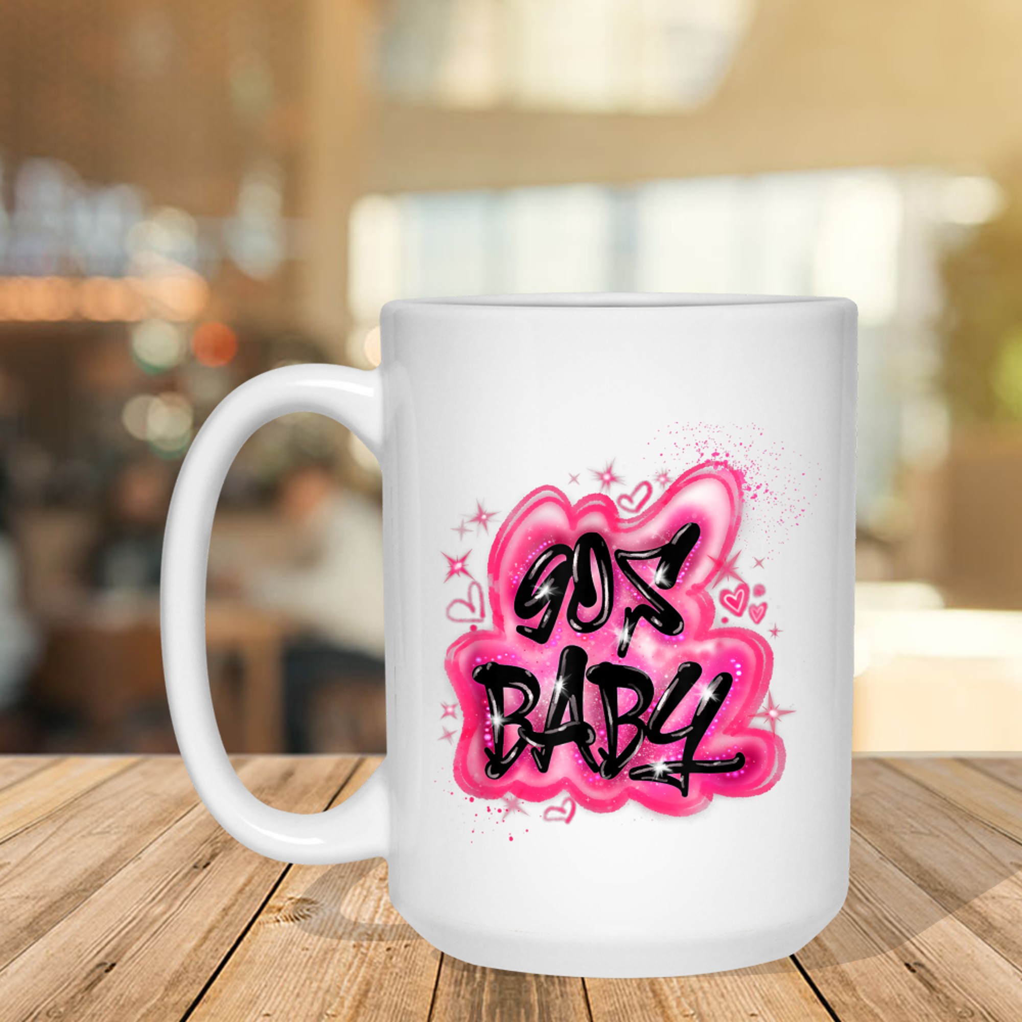 90s Y2K Graphic Airbrush 2000s Retro Nerd Birthday Meme Mug
