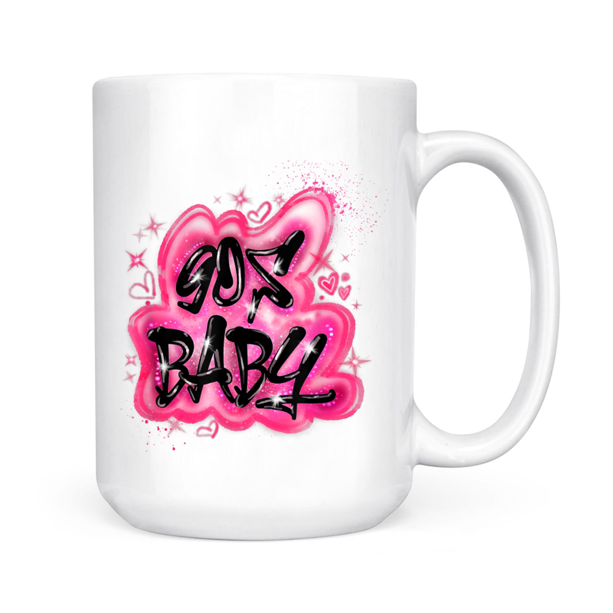 90s Y2K Graphic Airbrush 2000s Retro Nerd Birthday Meme Mug