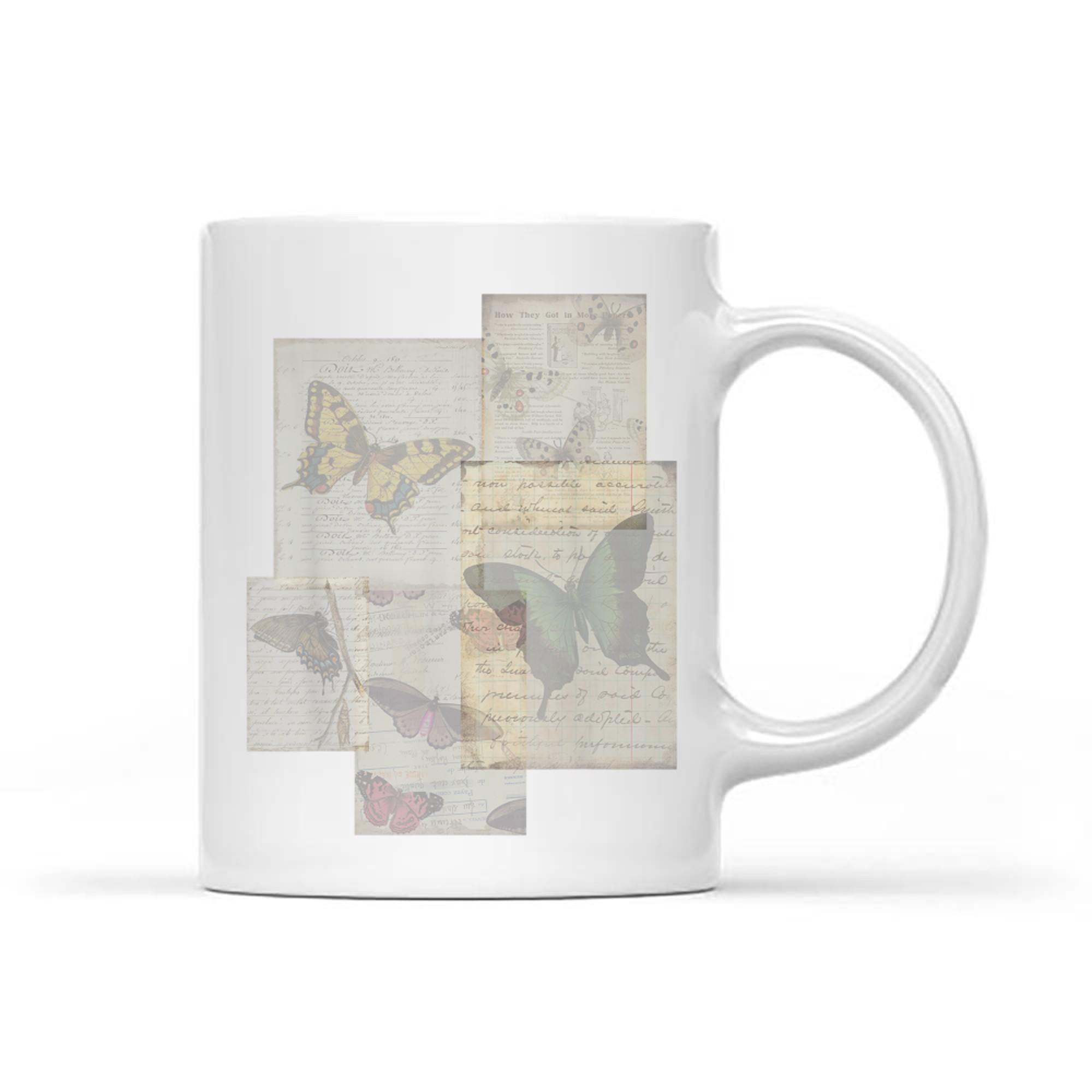 Aesthetic Y2k Fairy Wings Butterfly Alt Grunge Graphic Brown Mug