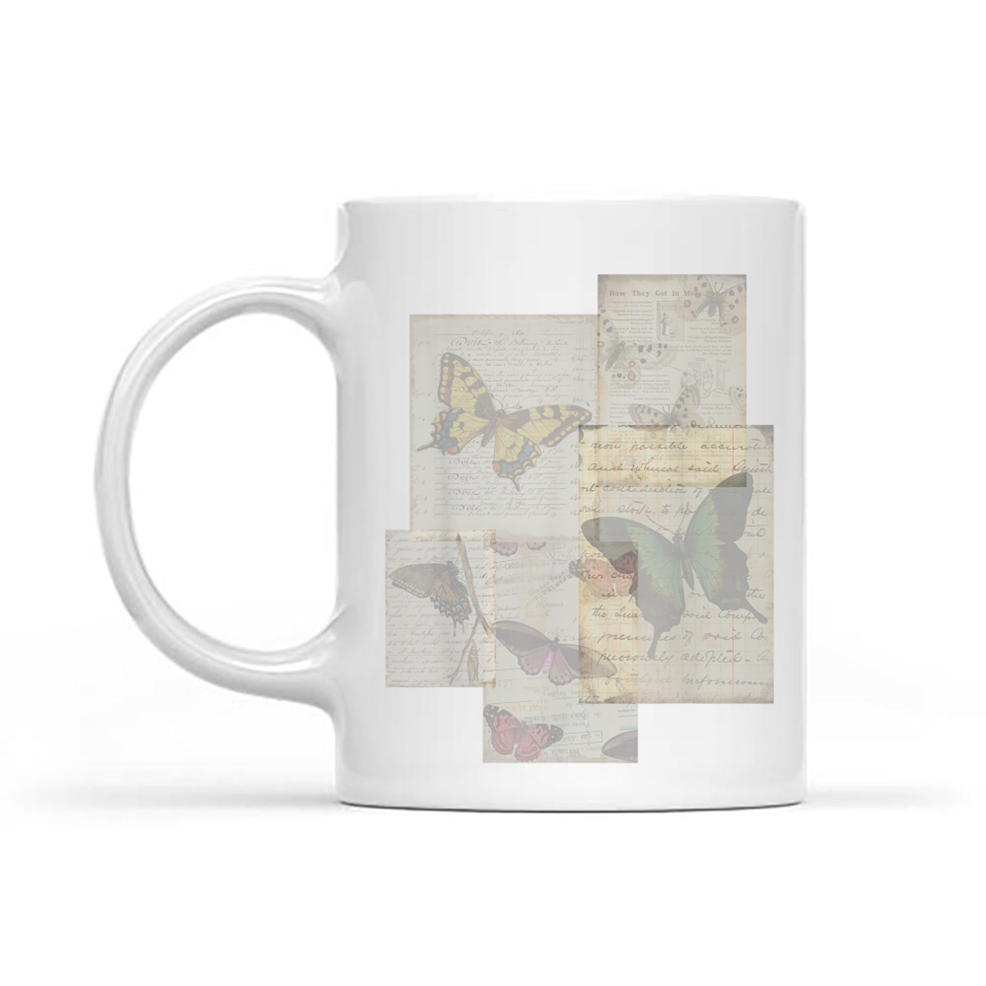 Aesthetic Y2k Fairy Wings Butterfly Alt Grunge Graphic Brown Mug