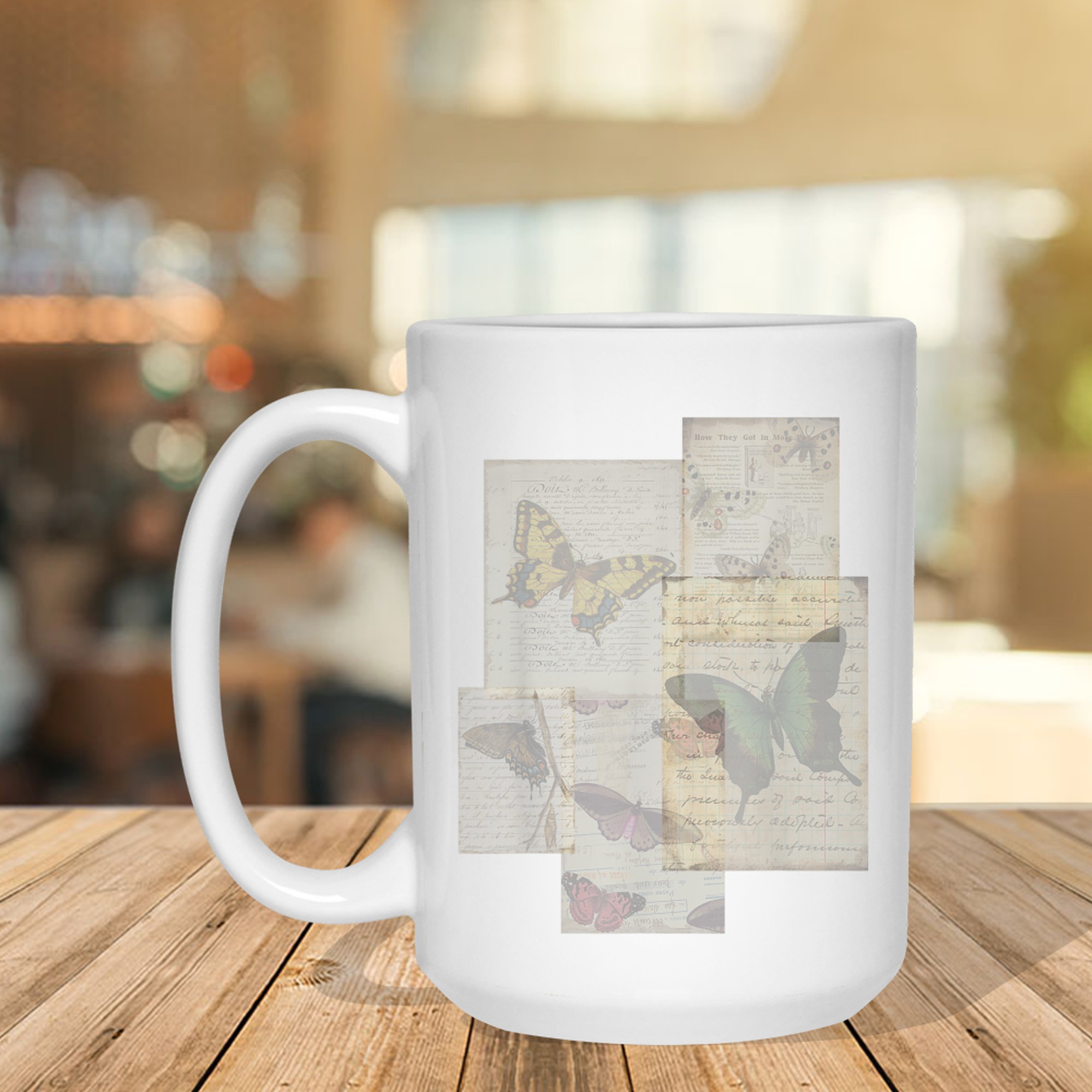 Aesthetic Y2k Fairy Wings Butterfly Alt Grunge Graphic Brown Mug