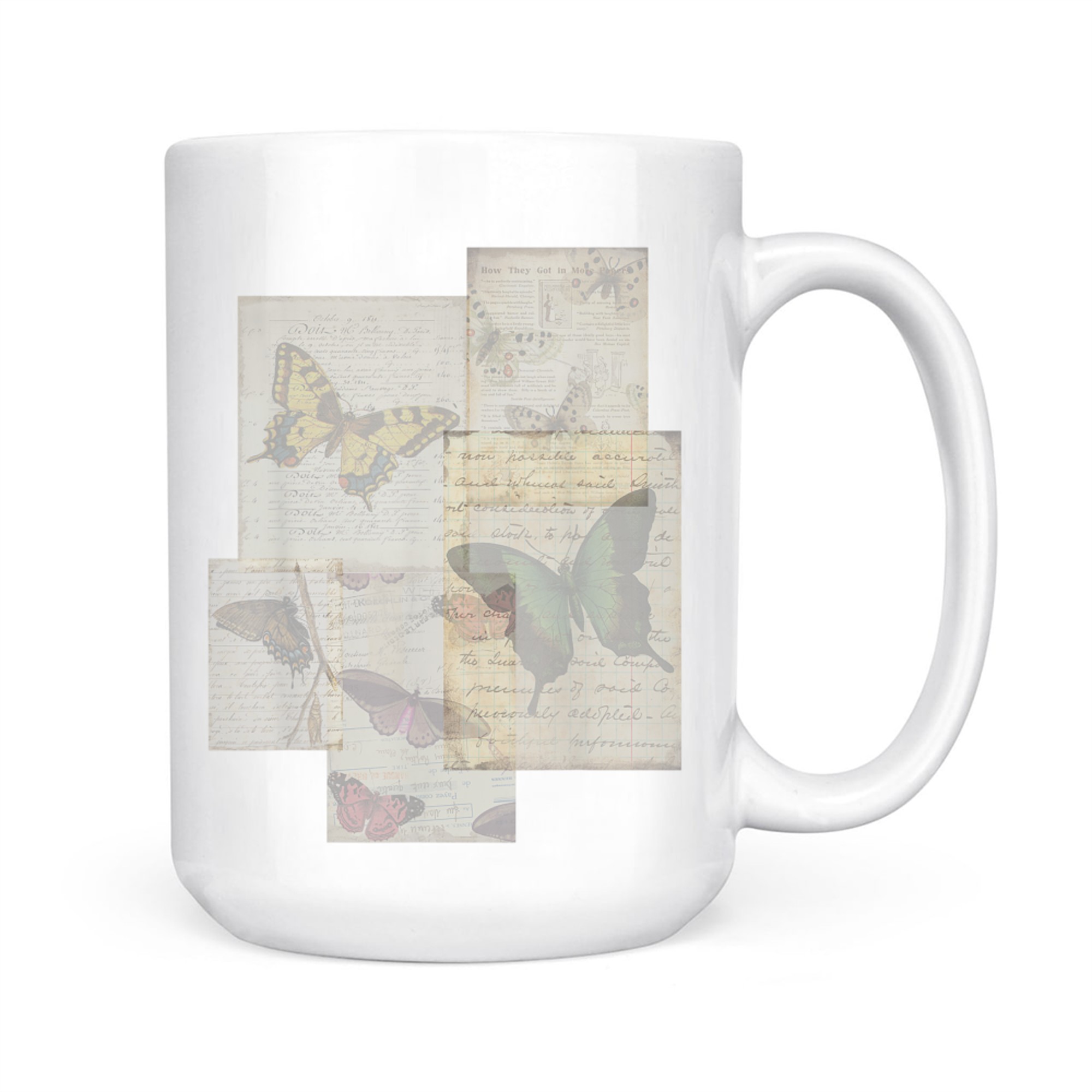 Aesthetic Y2k Fairy Wings Butterfly Alt Grunge Graphic Brown Mug
