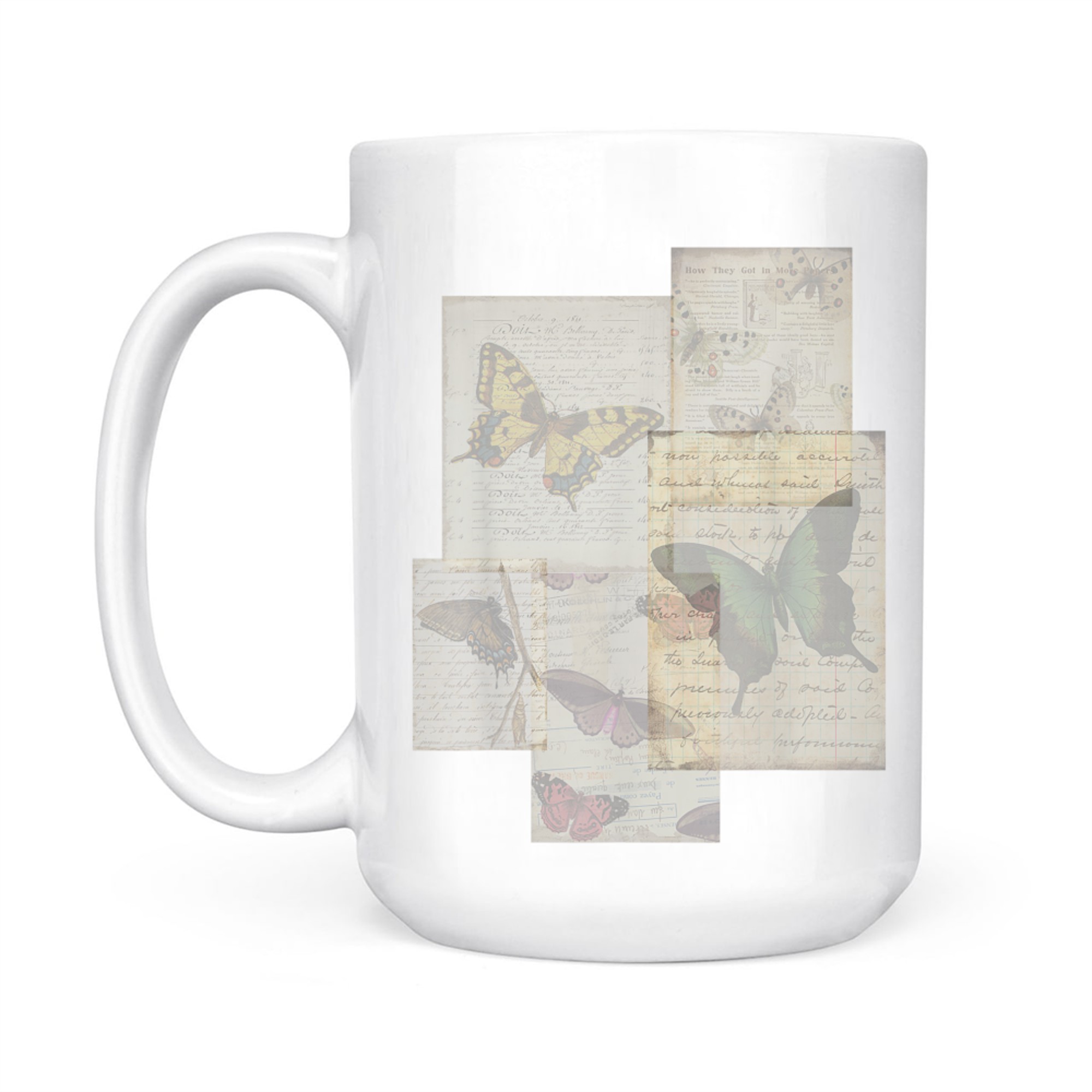 Aesthetic Y2k Fairy Wings Butterfly Alt Grunge Graphic Brown Mug