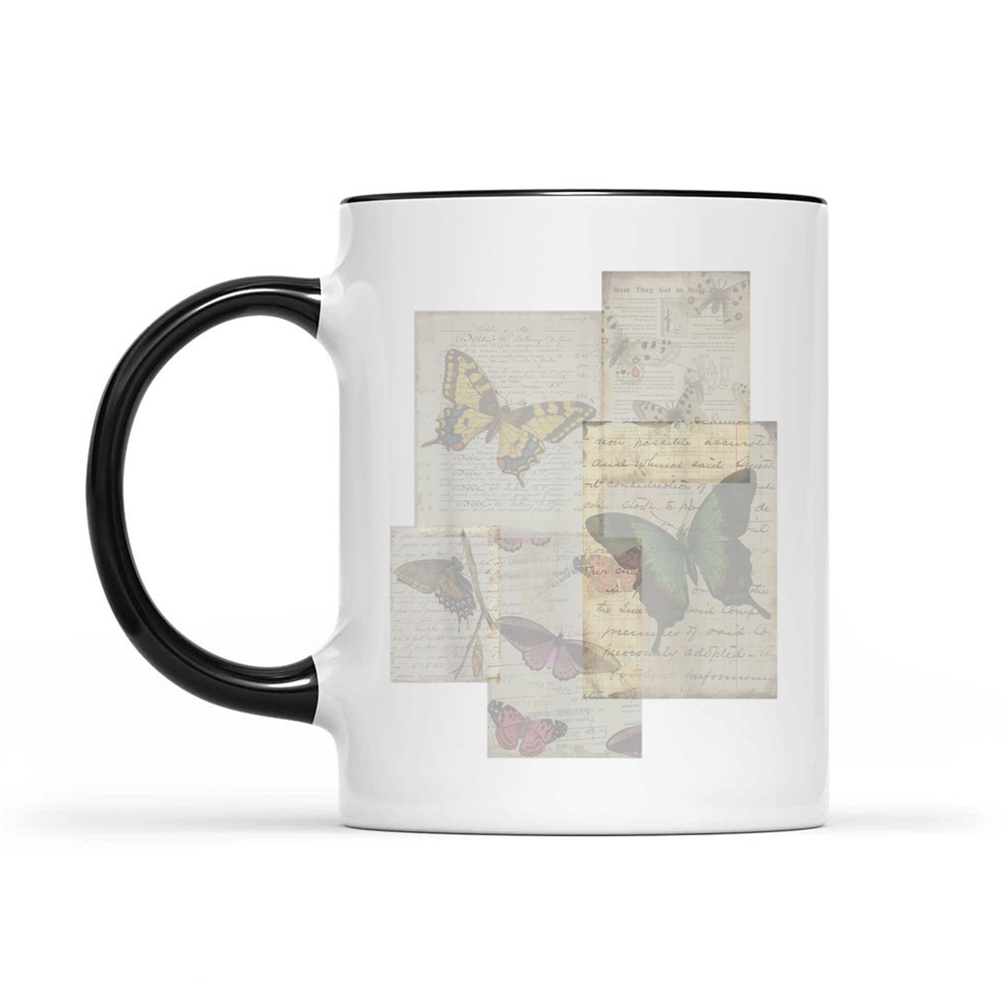 Aesthetic Y2k Fairy Wings Butterfly Alt Grunge Graphic Brown Mug