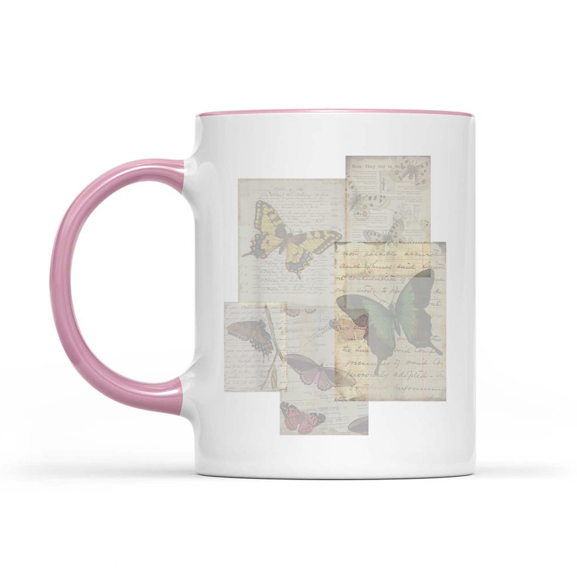 Aesthetic Y2k Fairy Wings Butterfly Alt Grunge Graphic Brown Mug