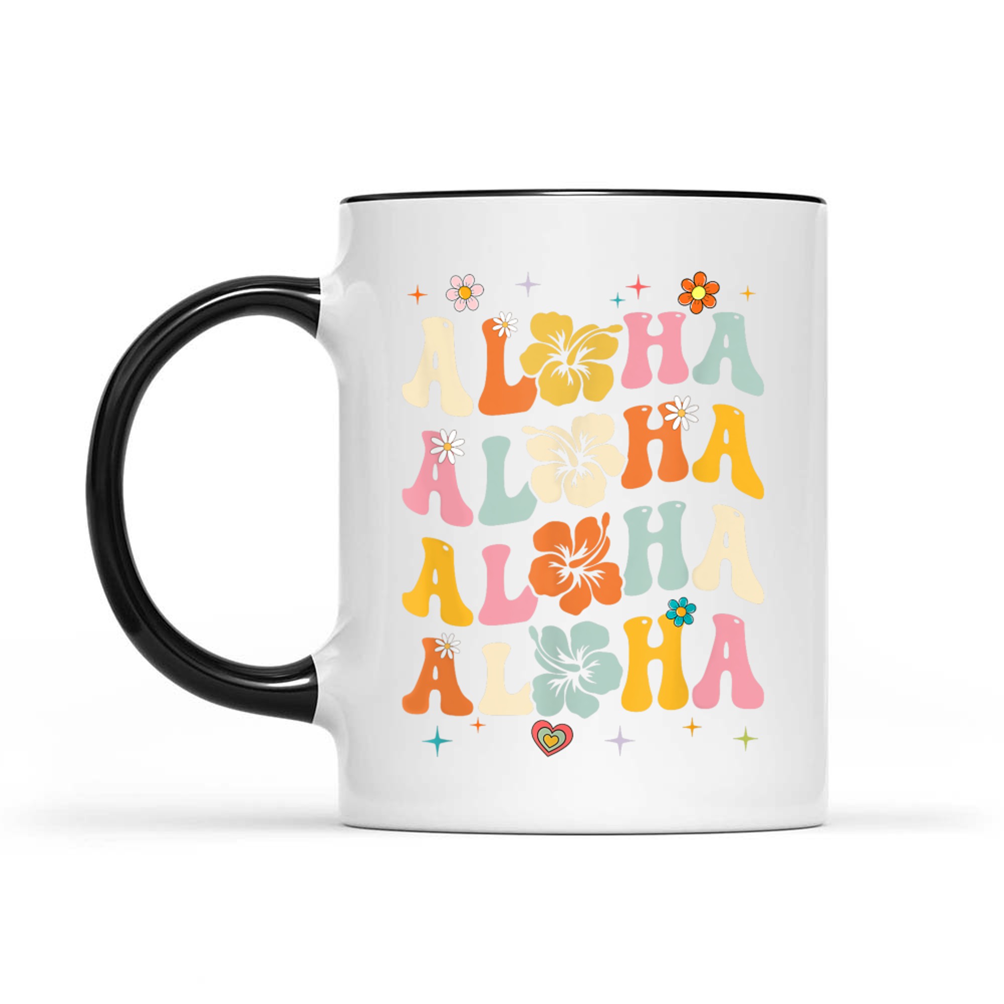 Aloha Women Hawaii Family Vacation Trip Girls Summer Groovy Mug