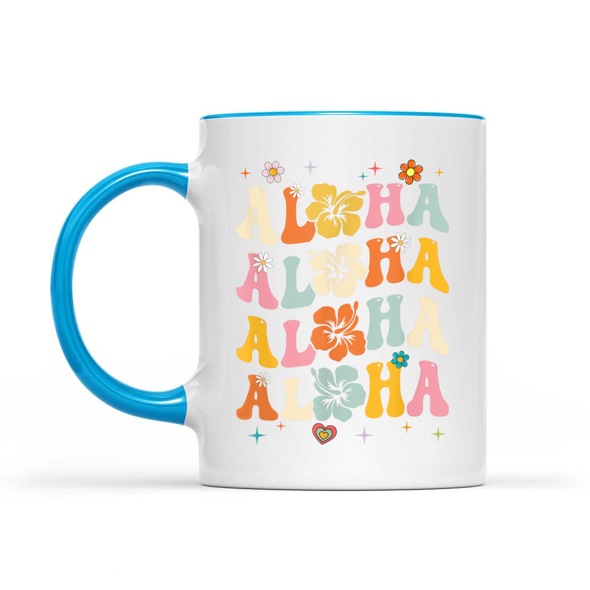 Aloha Women Hawaii Family Vacation Trip Girls Summer Groovy Mug