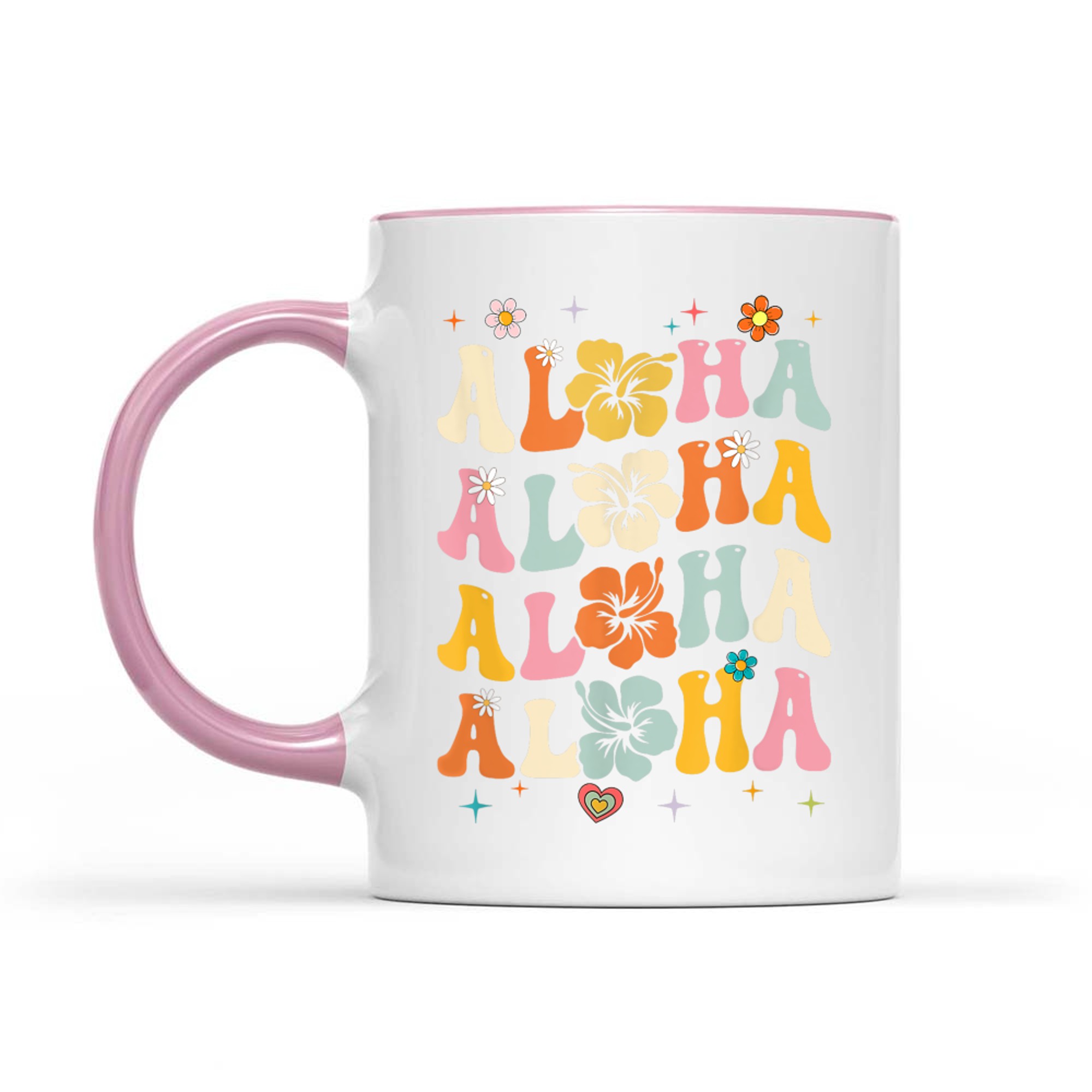 Aloha Women Hawaii Family Vacation Trip Girls Summer Groovy Mug