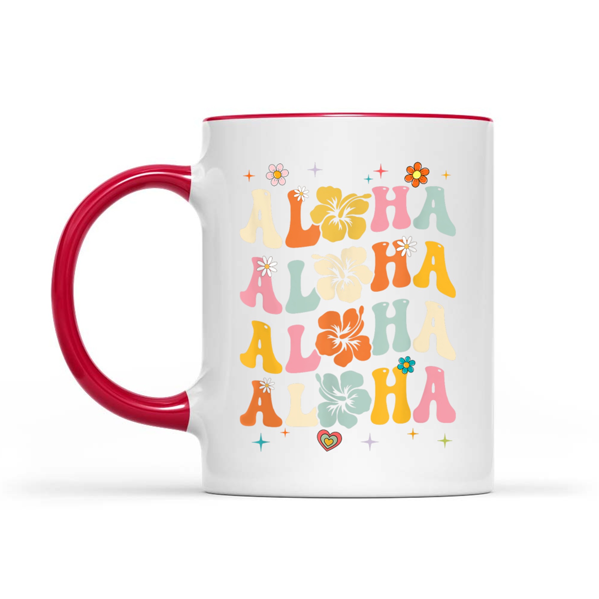Aloha Women Hawaii Family Vacation Trip Girls Summer Groovy Mug