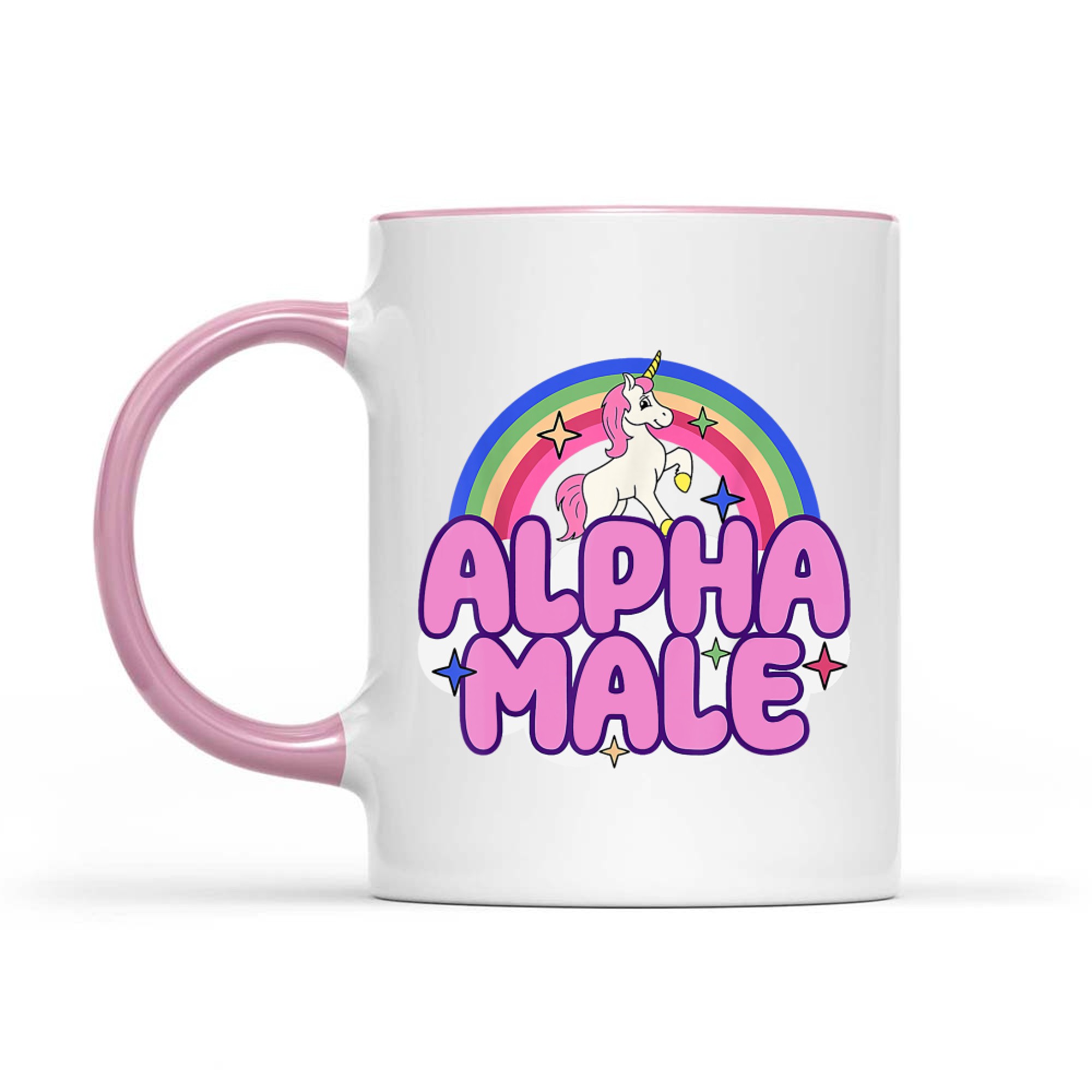 Alpha Male Unicorn Funny Sarcastic Ironic Weird Y2K Humor Mug