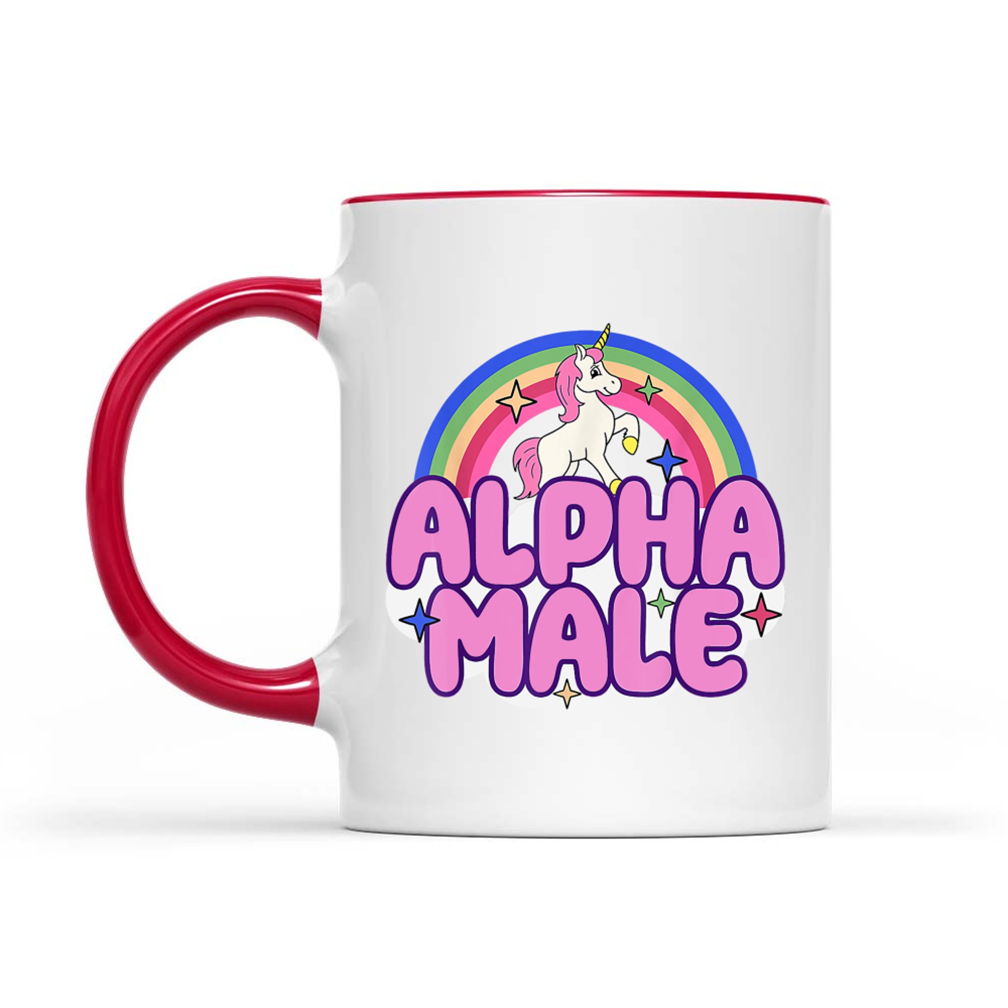Alpha Male Unicorn Funny Sarcastic Ironic Weird Y2K Humor Mug