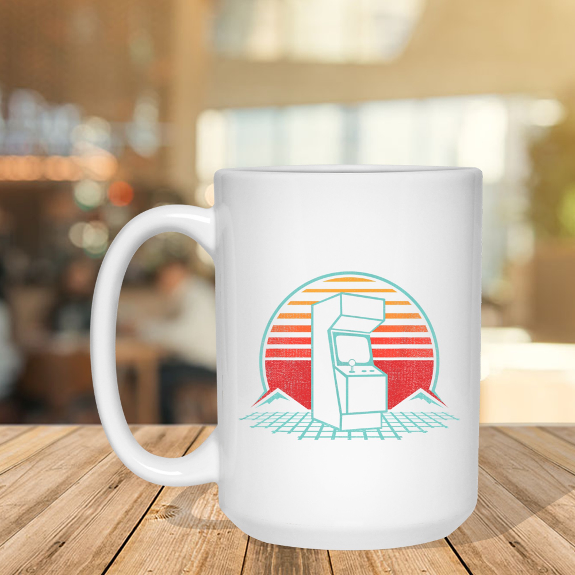 Arcade Game Machine Cabinet Nostalgia Retro 80s Gamer Mug