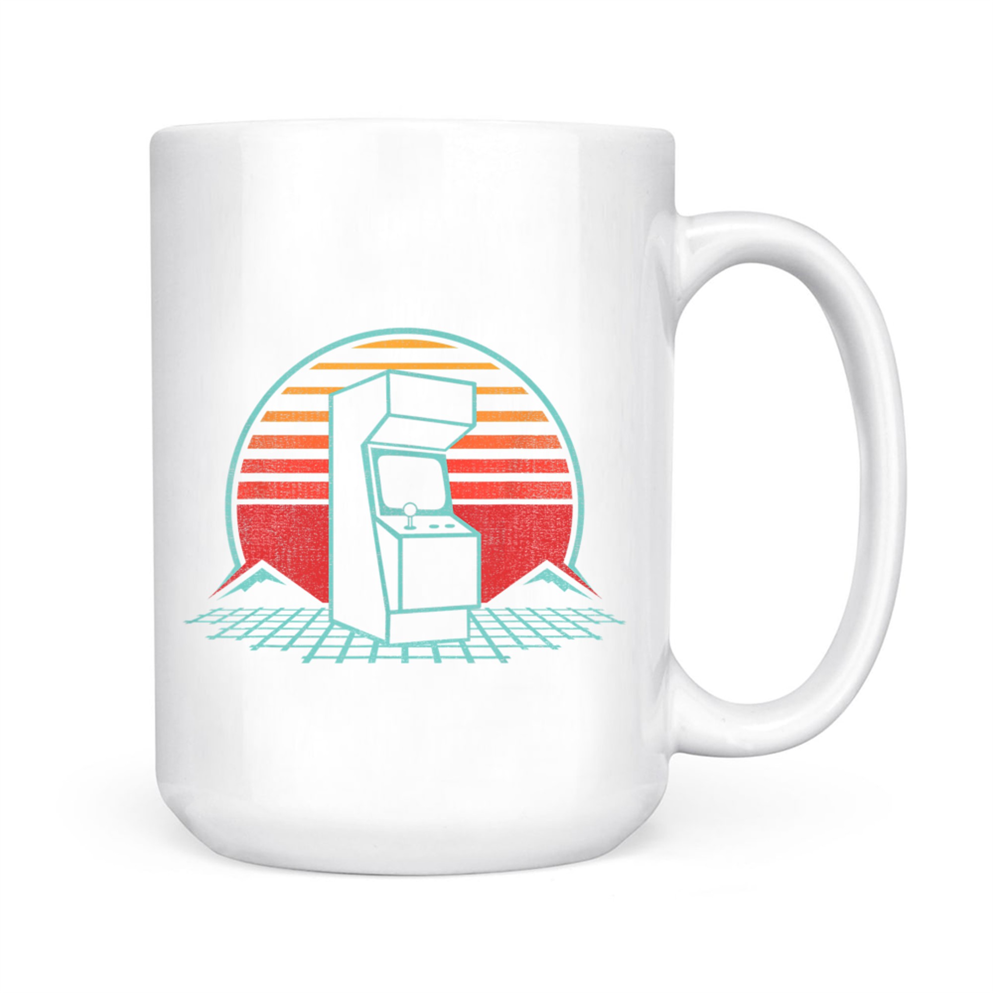 Arcade Game Machine Cabinet Nostalgia Retro 80s Gamer Mug