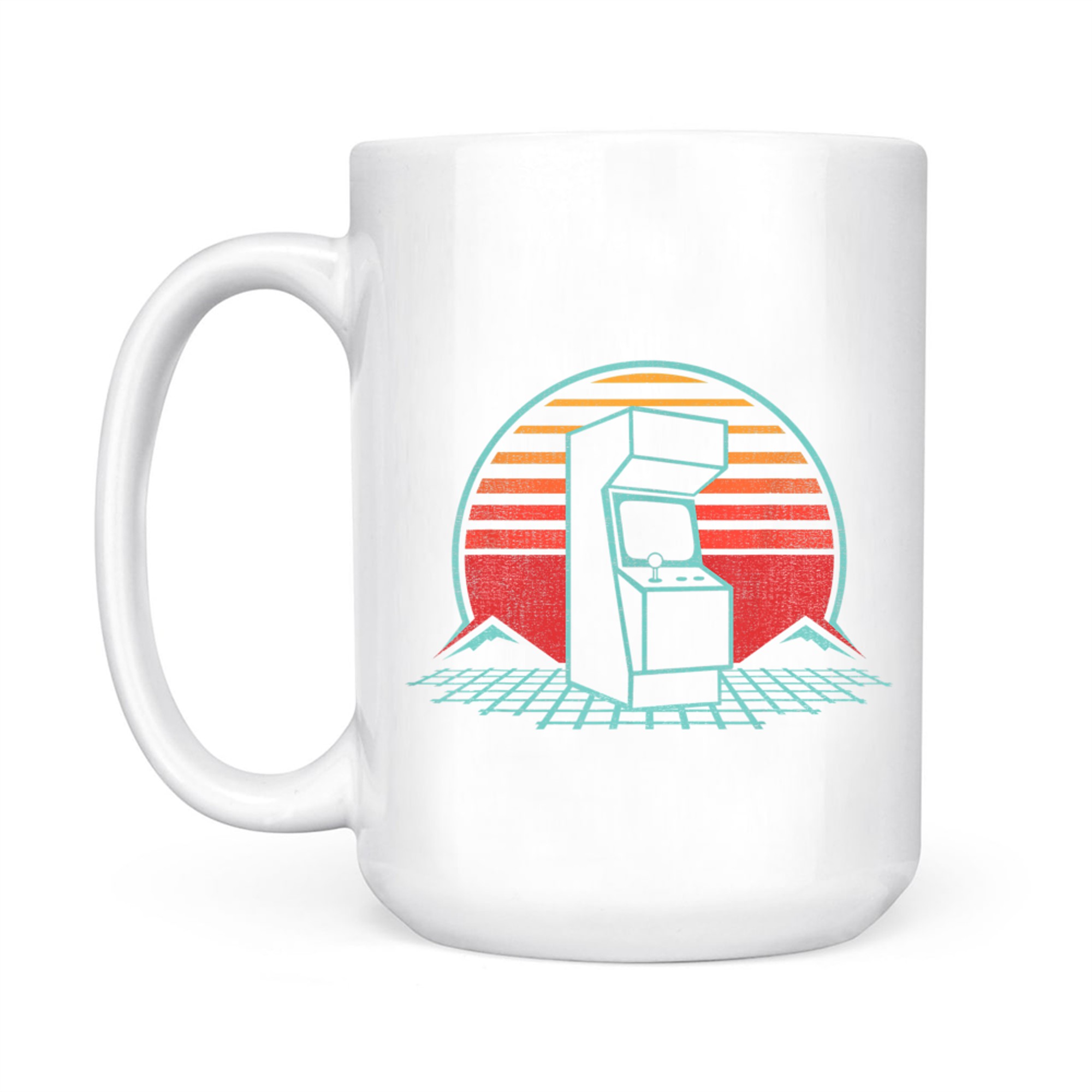 Arcade Game Machine Cabinet Nostalgia Retro 80s Gamer Mug