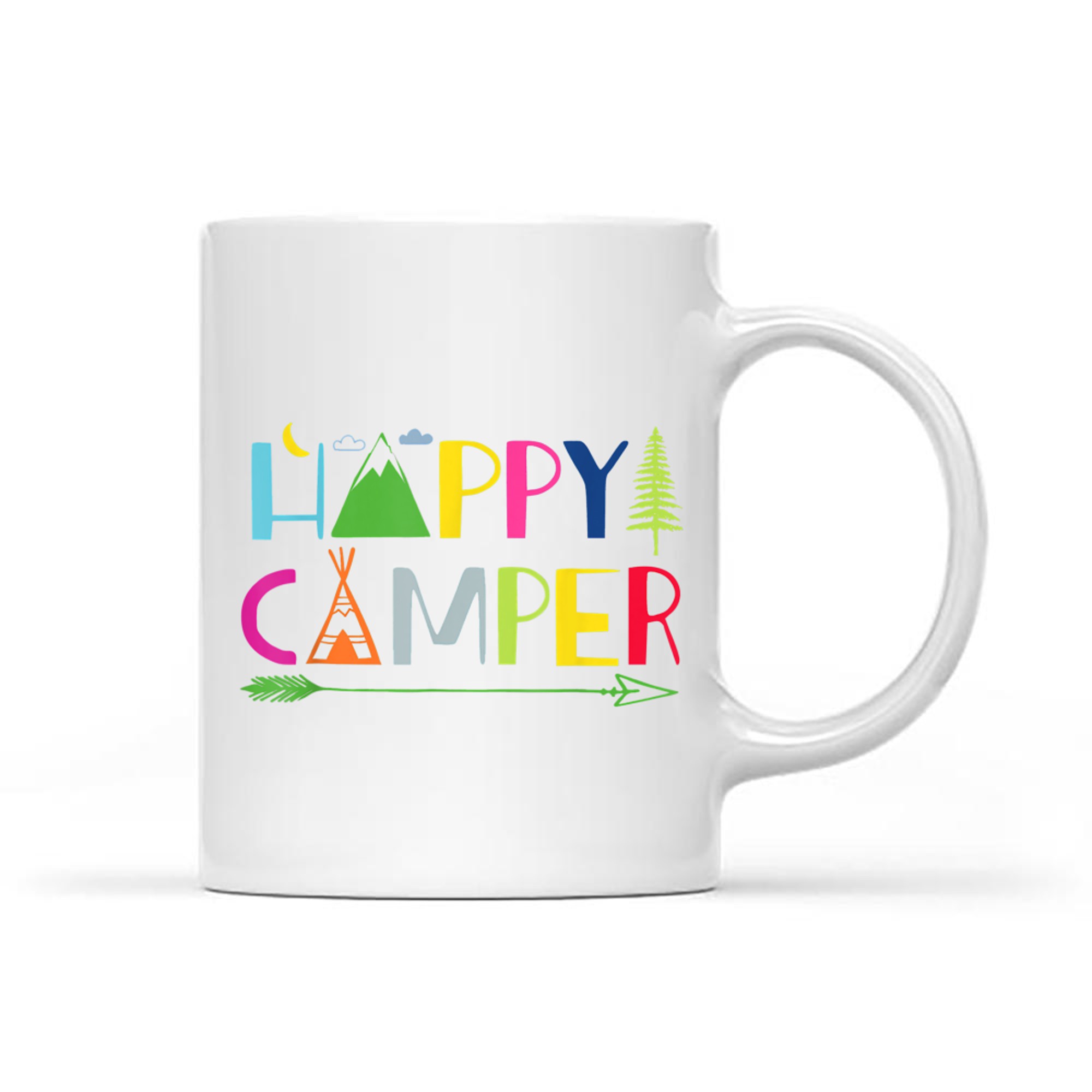 Arrow Camper Happy Summer Camp Camping Mug