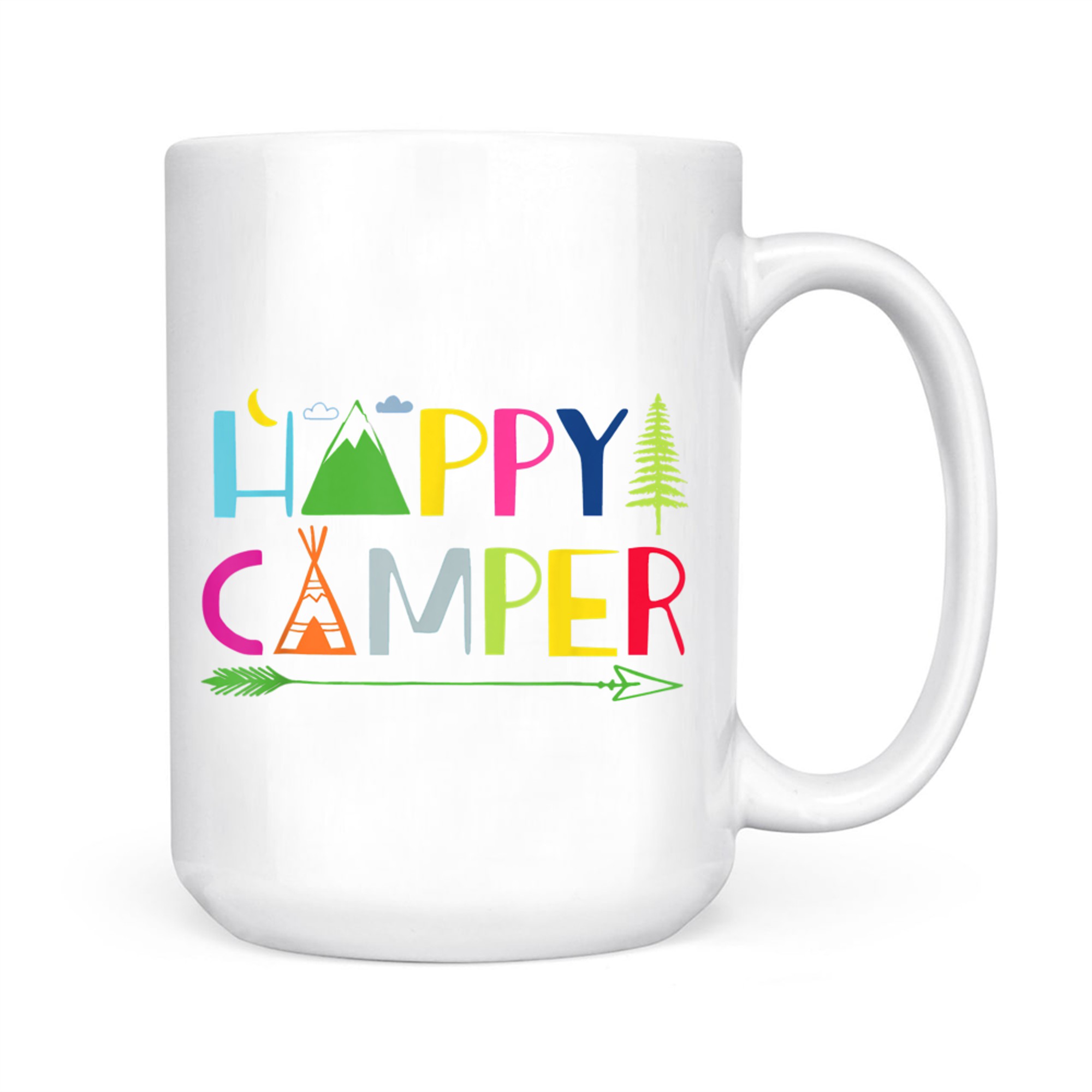 Arrow Camper Happy Summer Camp Camping Mug