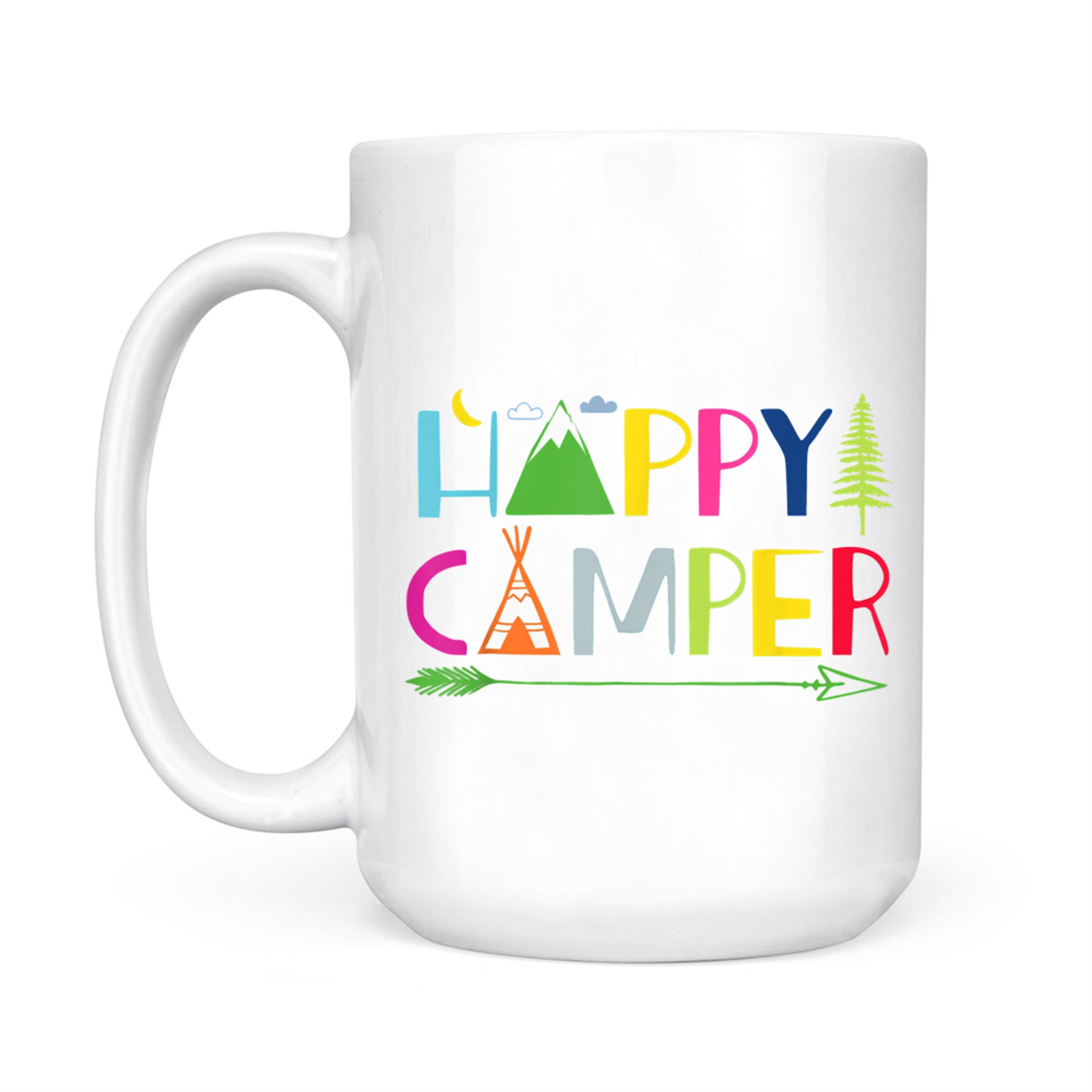 Arrow Camper Happy Summer Camp Camping Mug