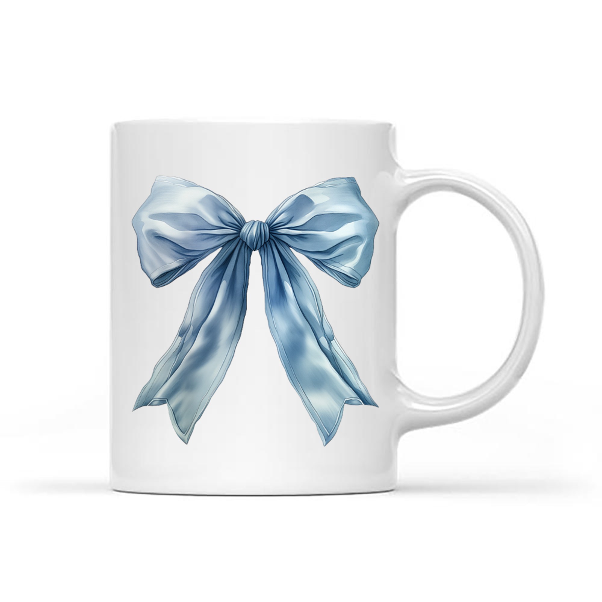 Baby Blue Bow Cute Y2k Clean Girl Aesthetic Mug