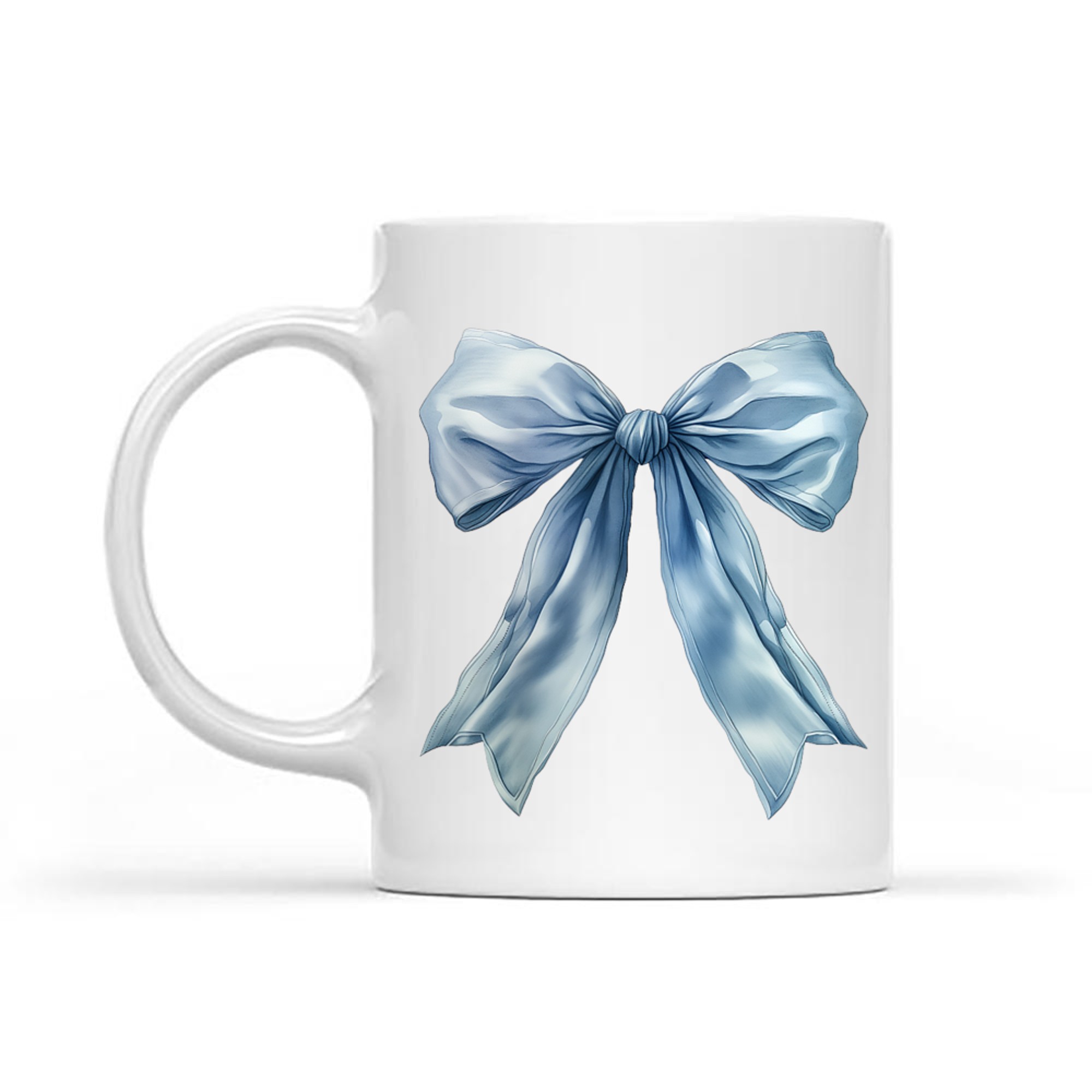 Baby Blue Bow Cute Y2k Clean Girl Aesthetic Mug