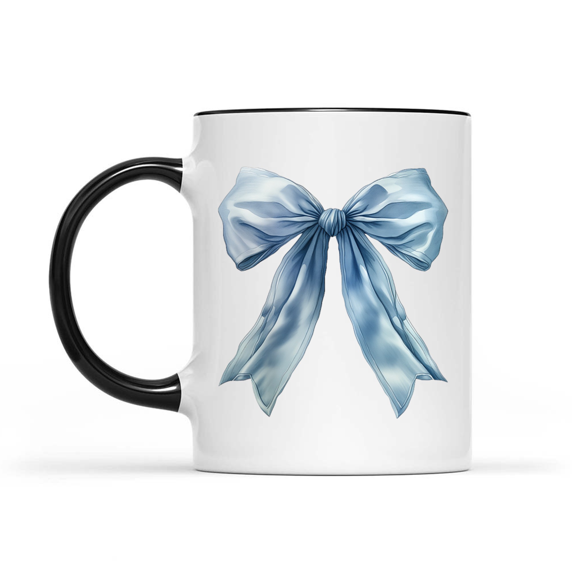 Baby Blue Bow Cute Y2k Clean Girl Aesthetic Mug