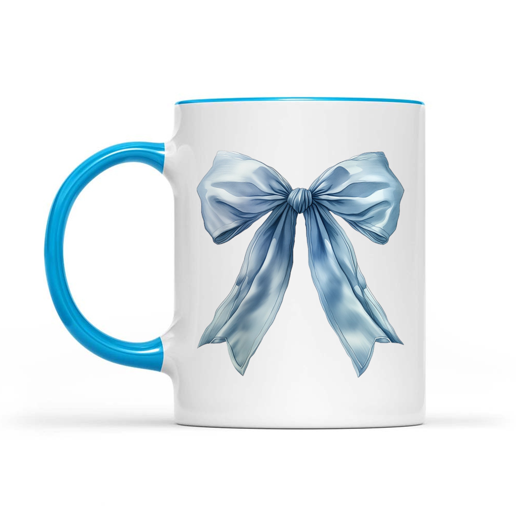 Baby Blue Bow Cute Y2k Clean Girl Aesthetic Mug