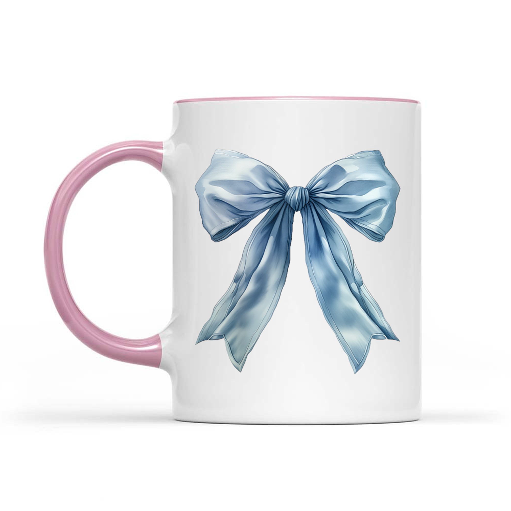 Baby Blue Bow Cute Y2k Clean Girl Aesthetic Mug