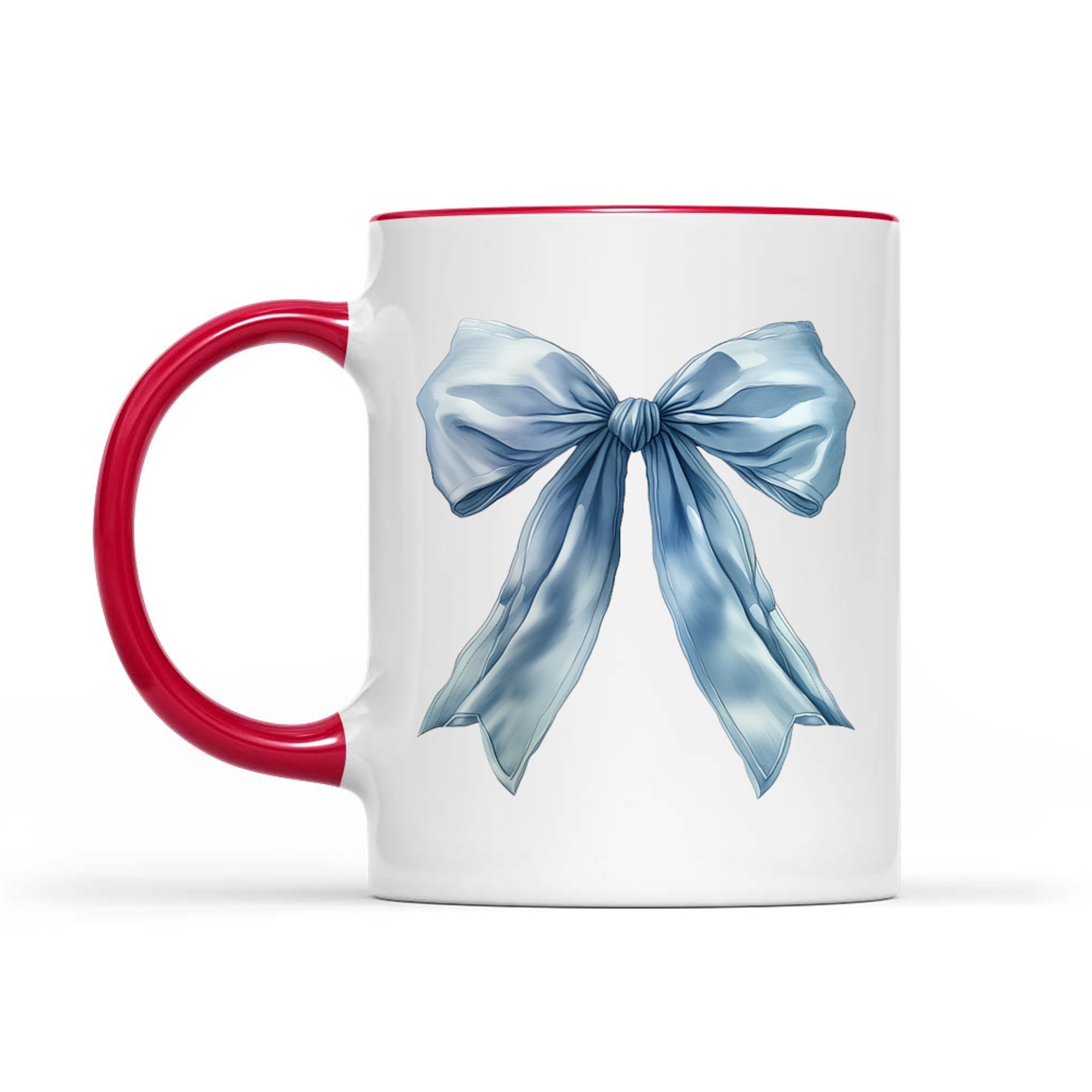 Baby Blue Bow Cute Y2k Clean Girl Aesthetic Mug