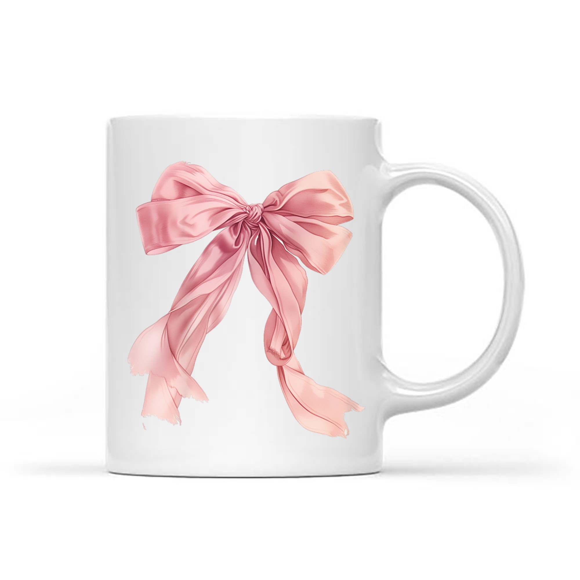 Baby Pink Bow Cute Y2K Clean Girl Aesthetic Mug