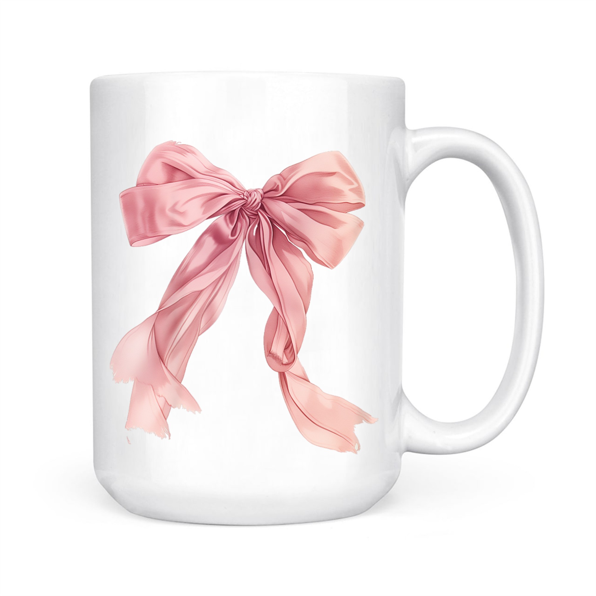 Baby Pink Bow Cute Y2K Clean Girl Aesthetic Mug