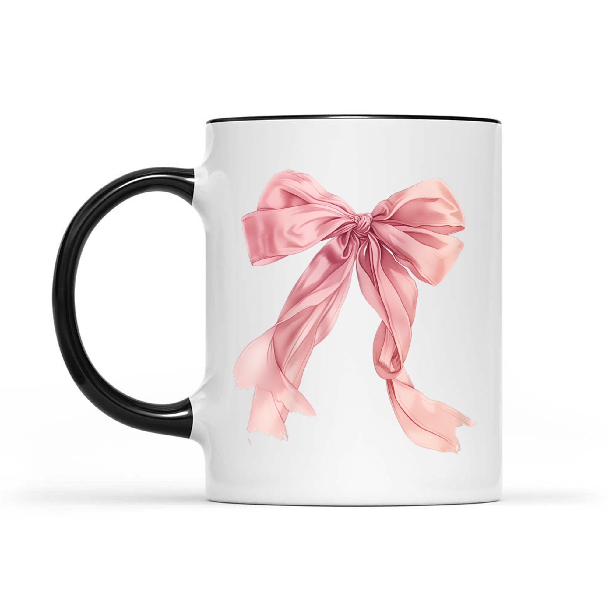 Baby Pink Bow Cute Y2K Clean Girl Aesthetic Mug